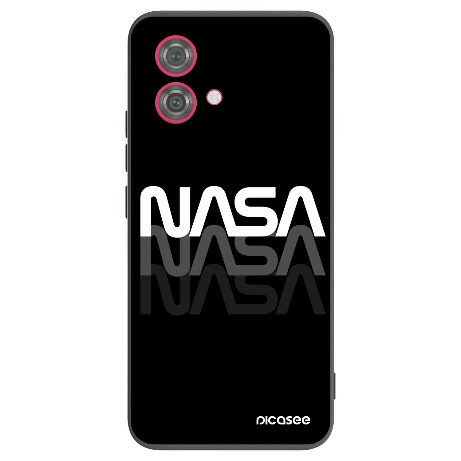 Picasee crna silikonska maskica za Motorola Moto G84 5G - NASA Triple