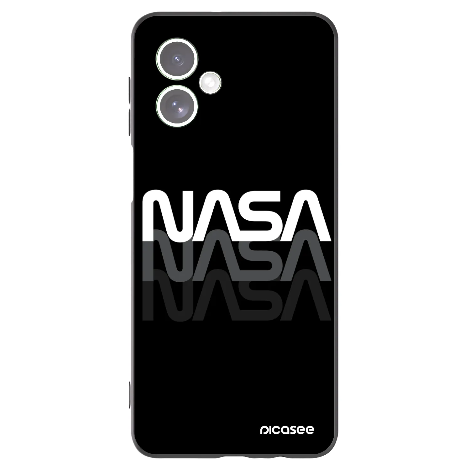 Picasee crna silikonska maskica za Motorola Moto G54 5G - NASA Triple