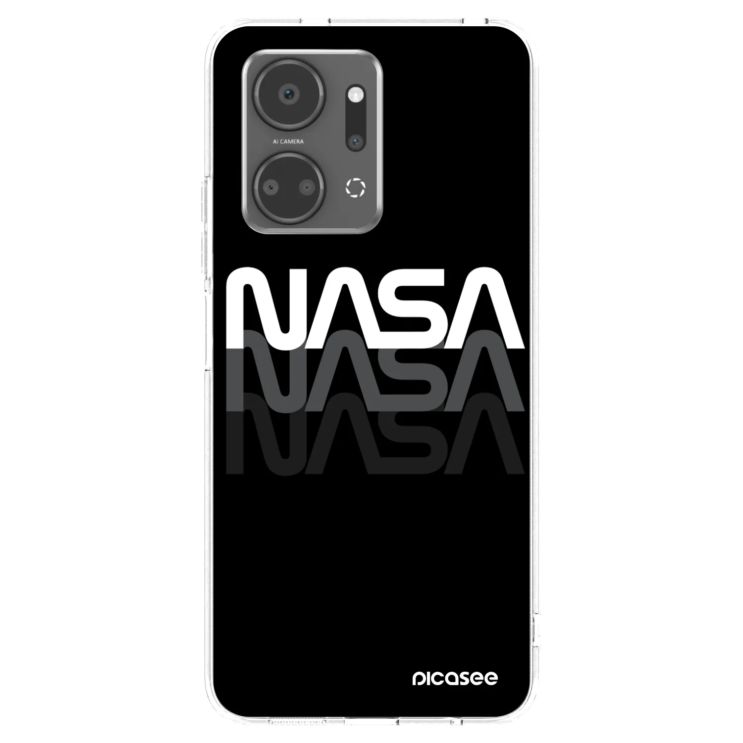Picasee silikonska prozirna maskica za Honor X7a - NASA Triple