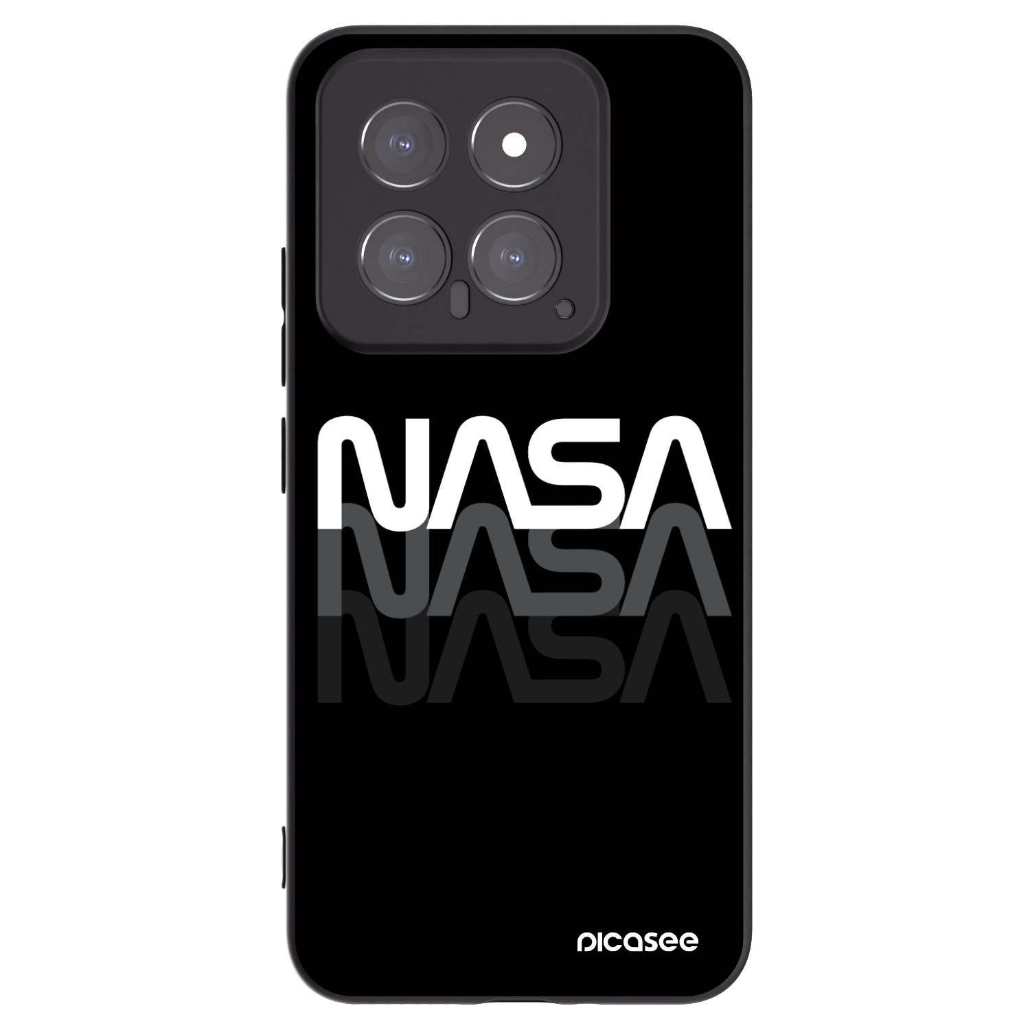 Picasee crna silikonska maskica za Xiaomi 14 - NASA Triple