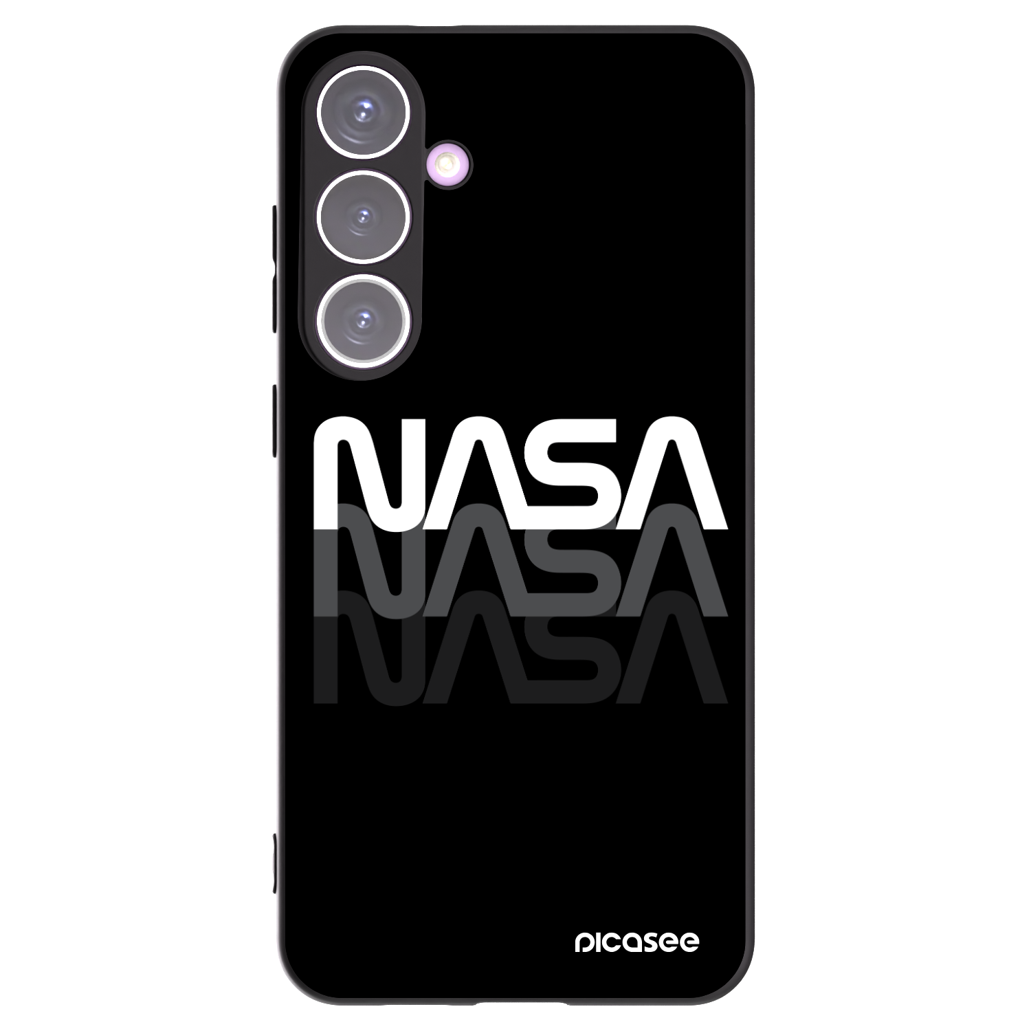 Picasee crna silikonska maskica za Samsung Galaxy S24+ S926B 5G - NASA Triple