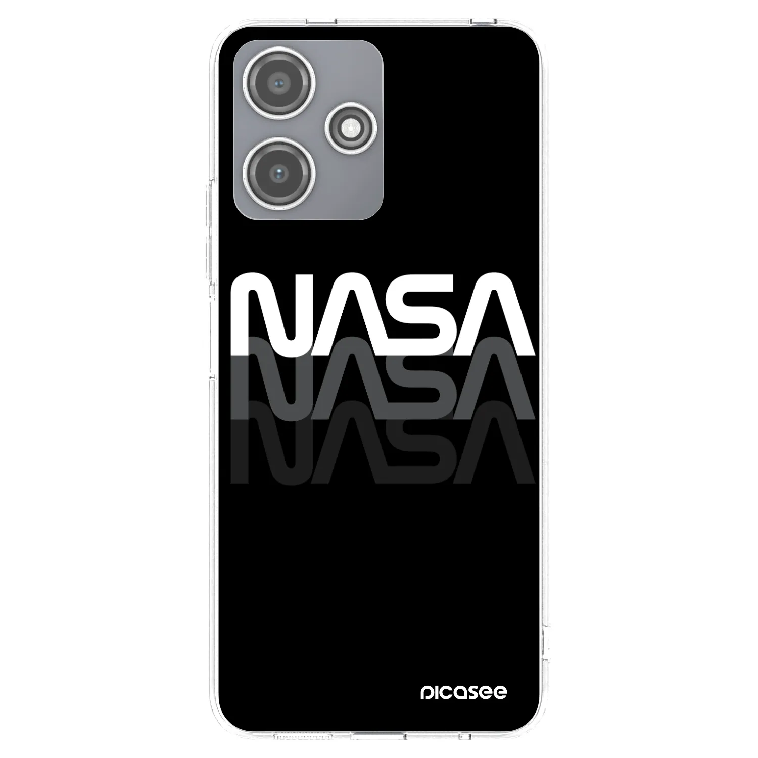 Picasee silikonska prozirna maskica za Xiaomi Redmi 12 5G - NASA Triple