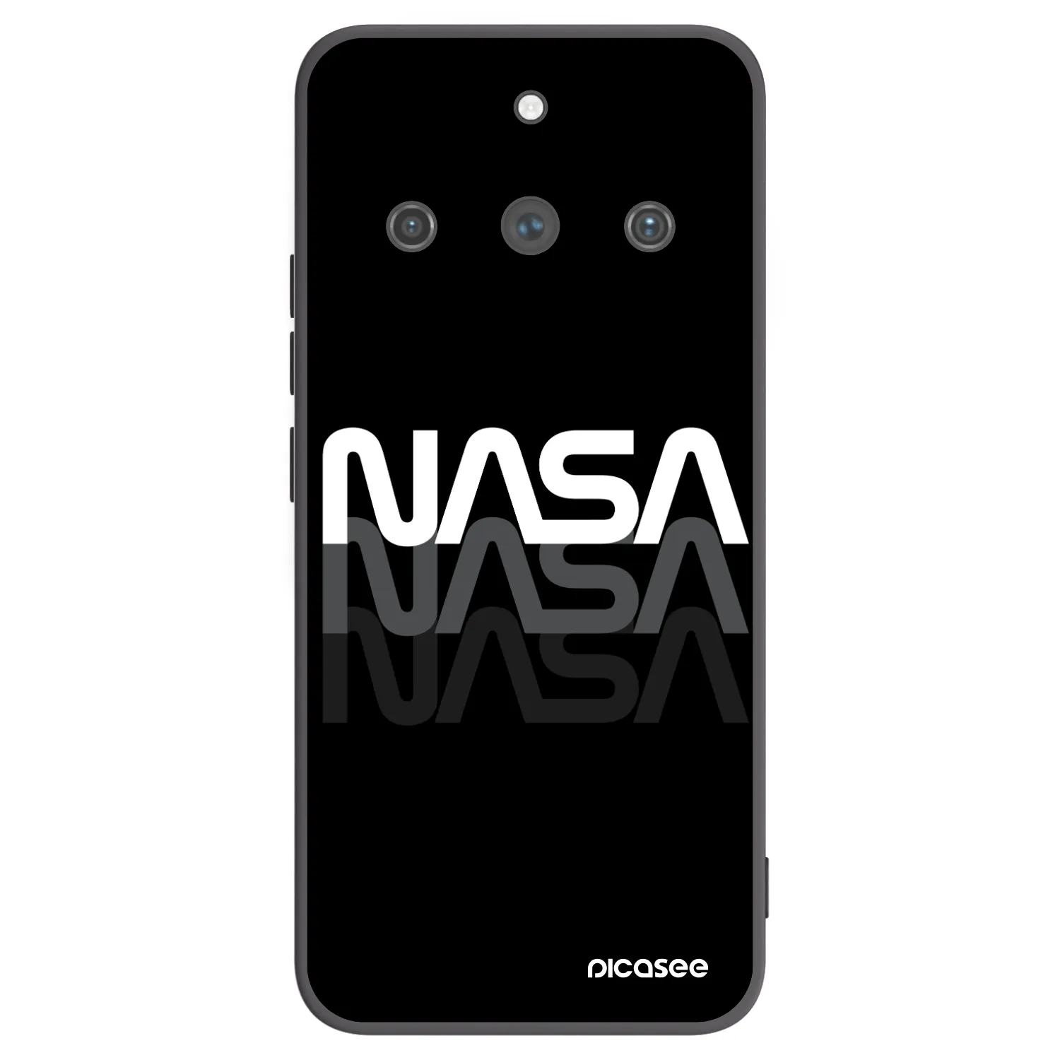 Picasee crna silikonska maskica za Realme 11 Pro+ - NASA Triple