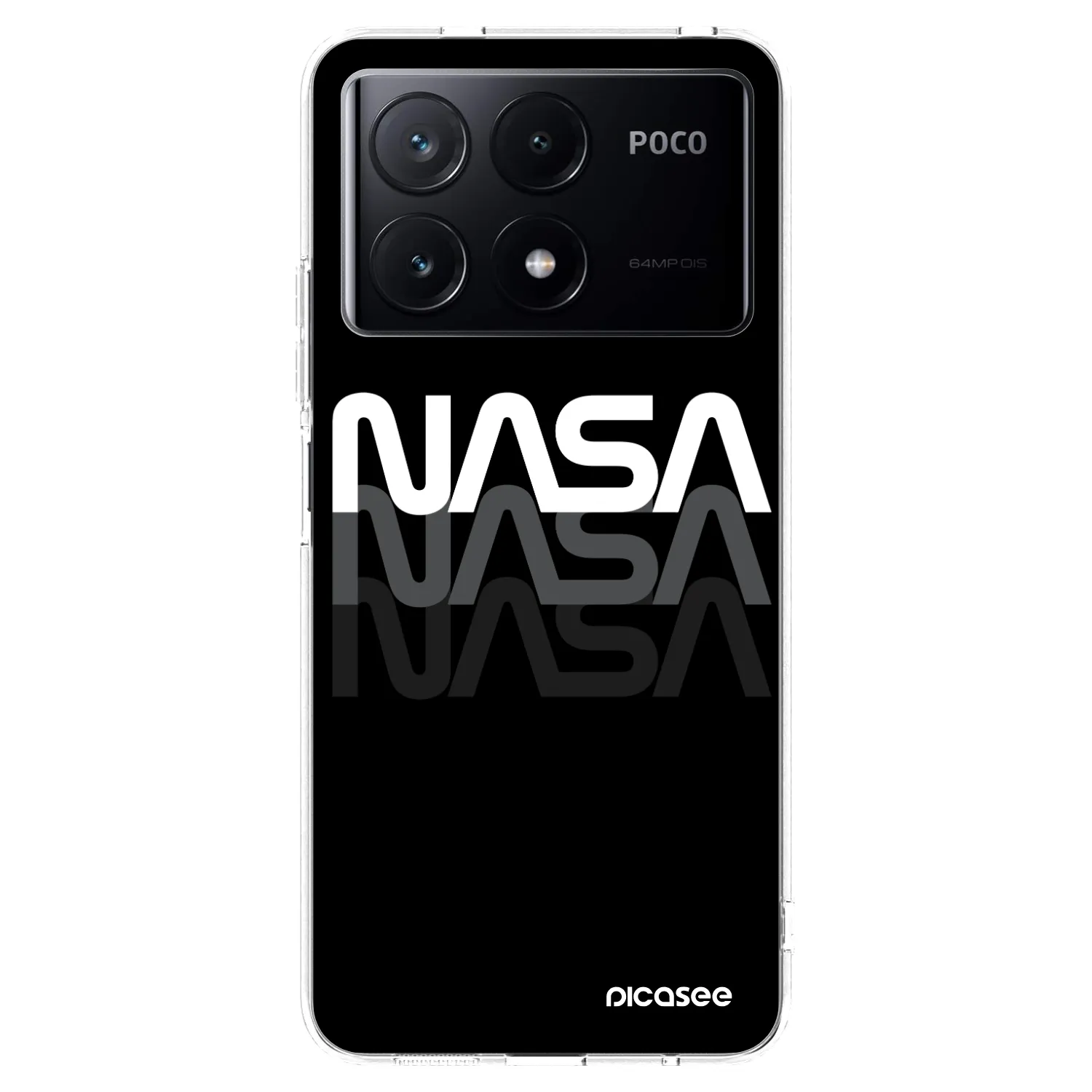 Picasee silikonska prozirna maskica za Xiaomi Poco X6 Pro - NASA Triple