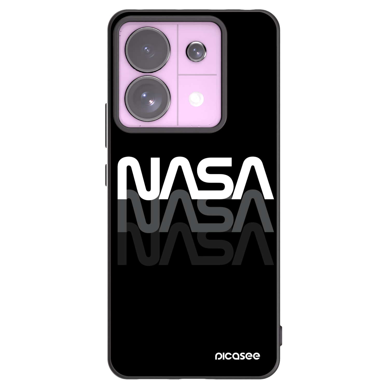 Picasee crna silikonska maskica za Xiaomi Redmi Note 13 Pro 5G - NASA Triple