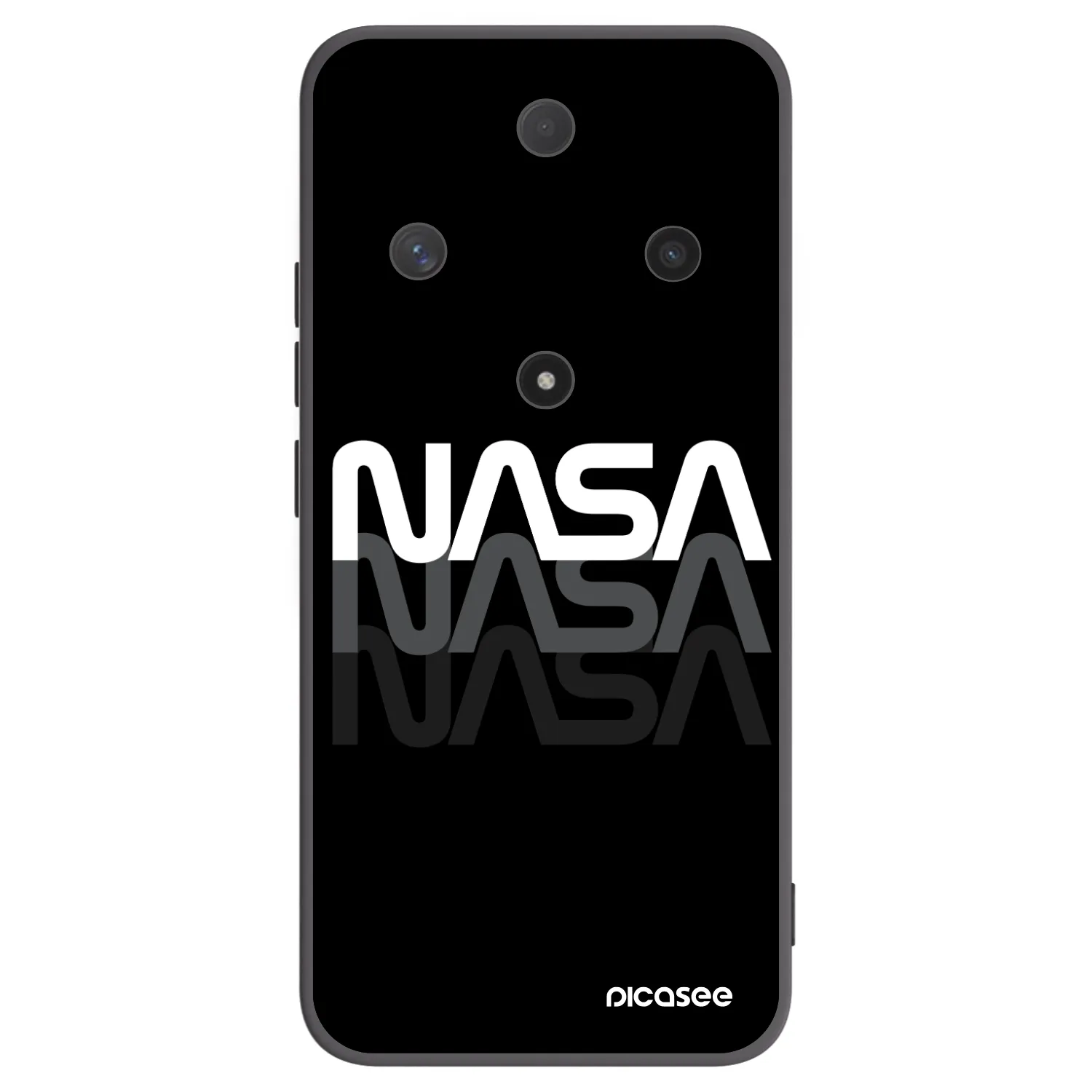 Picasee crna silikonska maskica za Honor Magic6 Lite 5G - NASA Triple