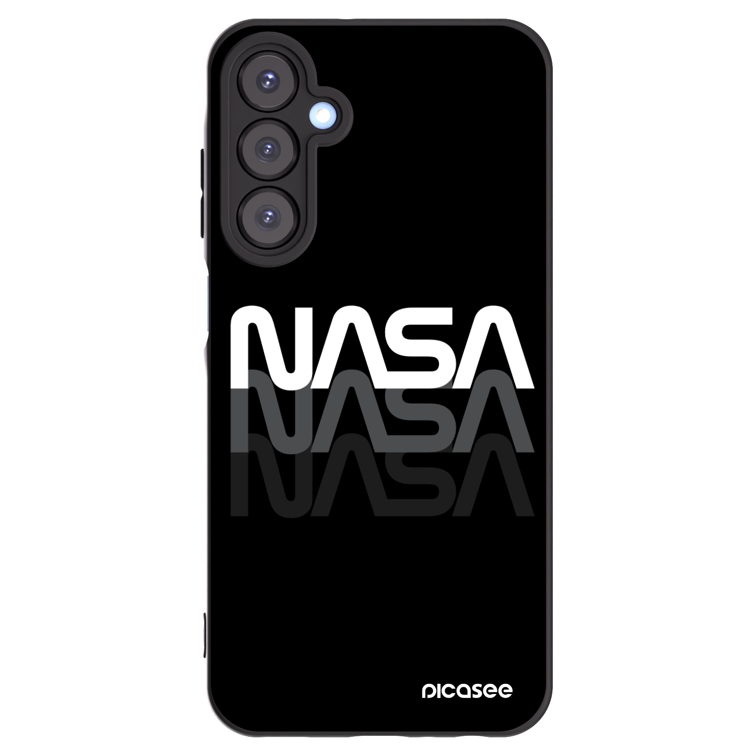 Picasee crna silikonska maskica za Samsung Galaxy A25 A256B 5G - NASA Triple