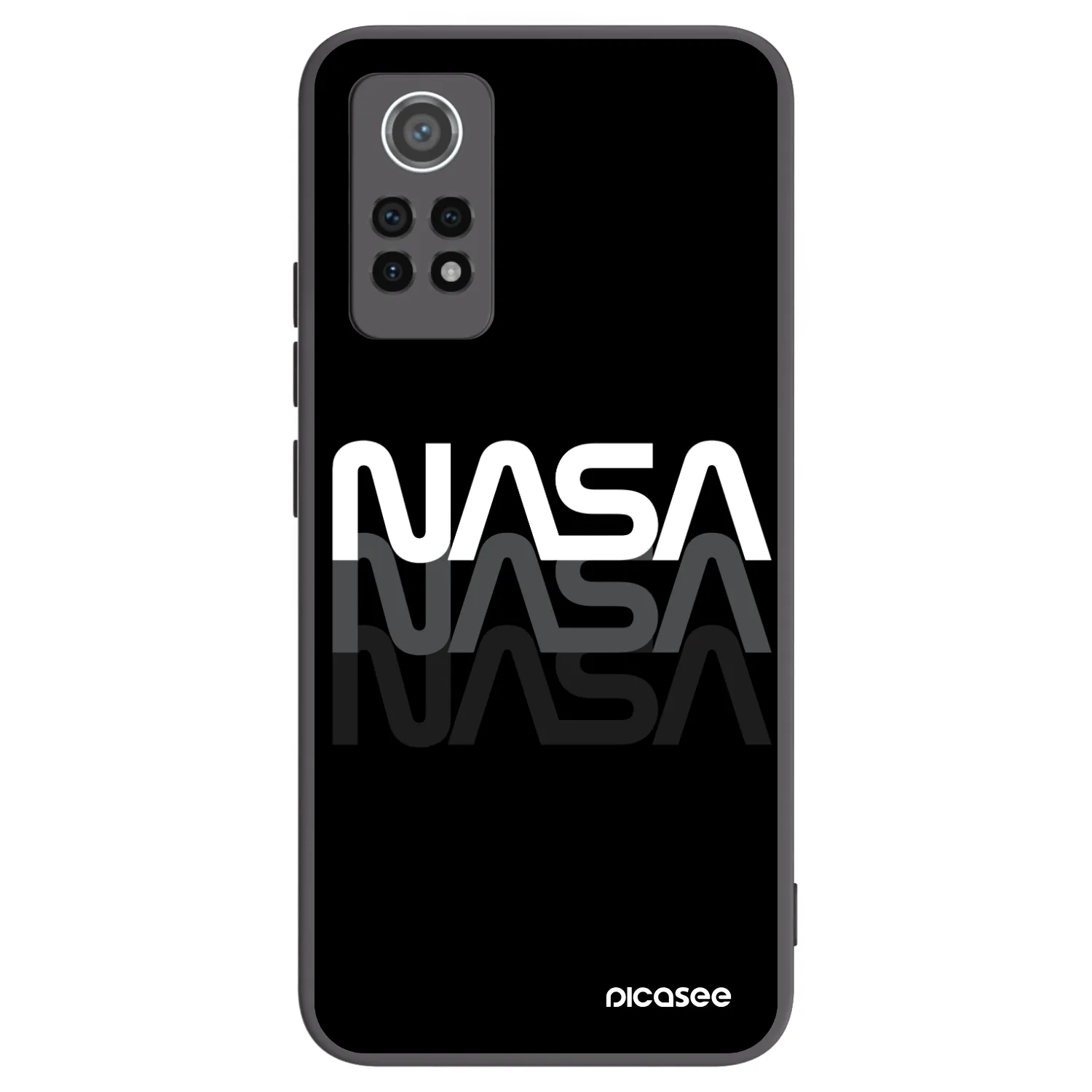 Picasee crna silikonska maskica za Xiaomi Redmi Note 12 Pro 4G - NASA Triple