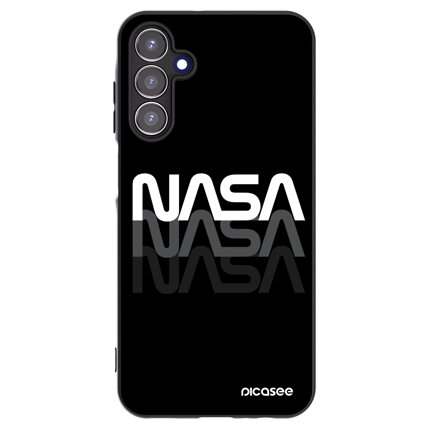 Picasee crna silikonska maskica za Samsung Galaxy A15 A156B 5G - NASA Triple