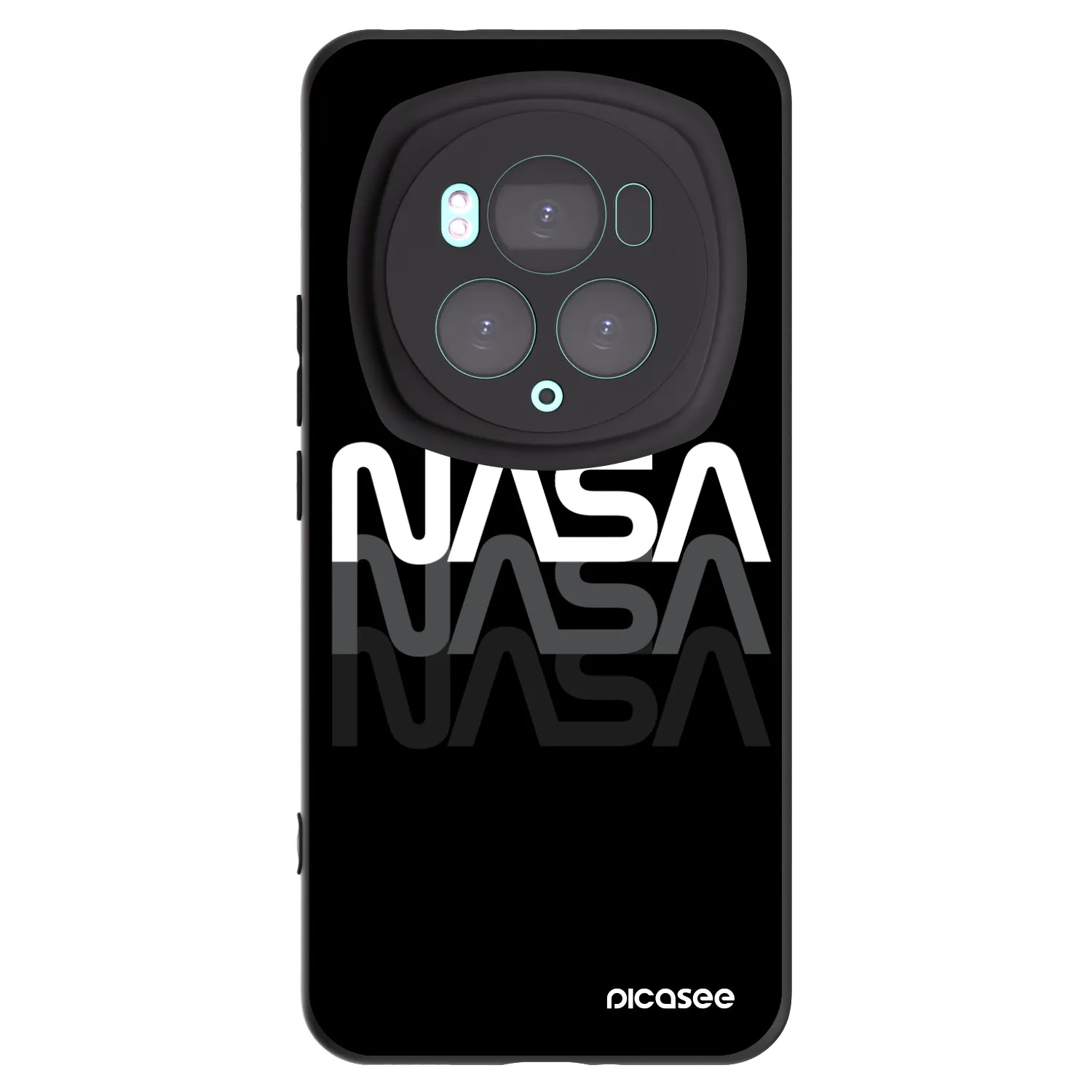 Picasee crna silikonska maskica za Honor Magic6 Pro - NASA Triple