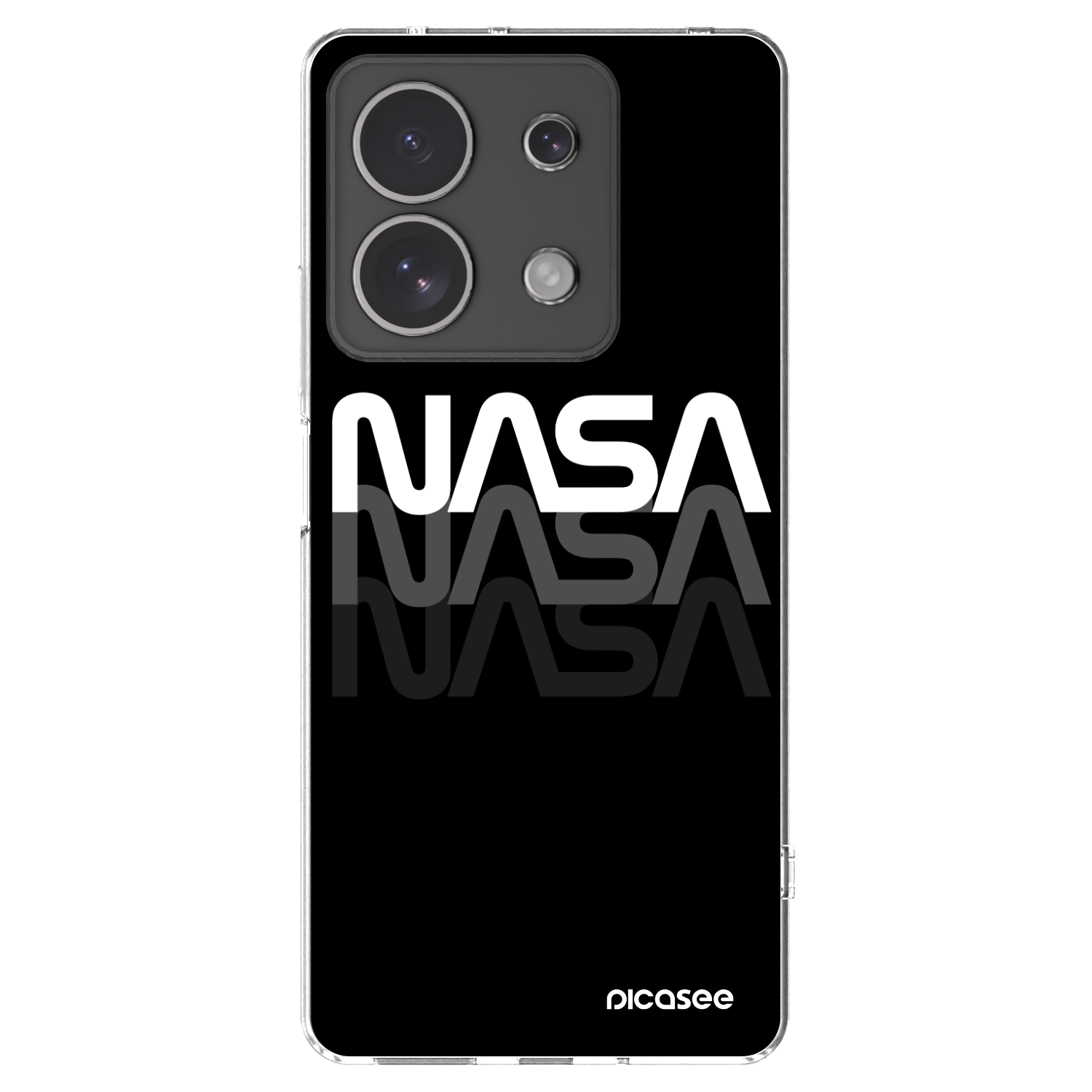 Picasee silikonska prozirna maskica za Xiaomi Redmi Note 13 4G - NASA Triple