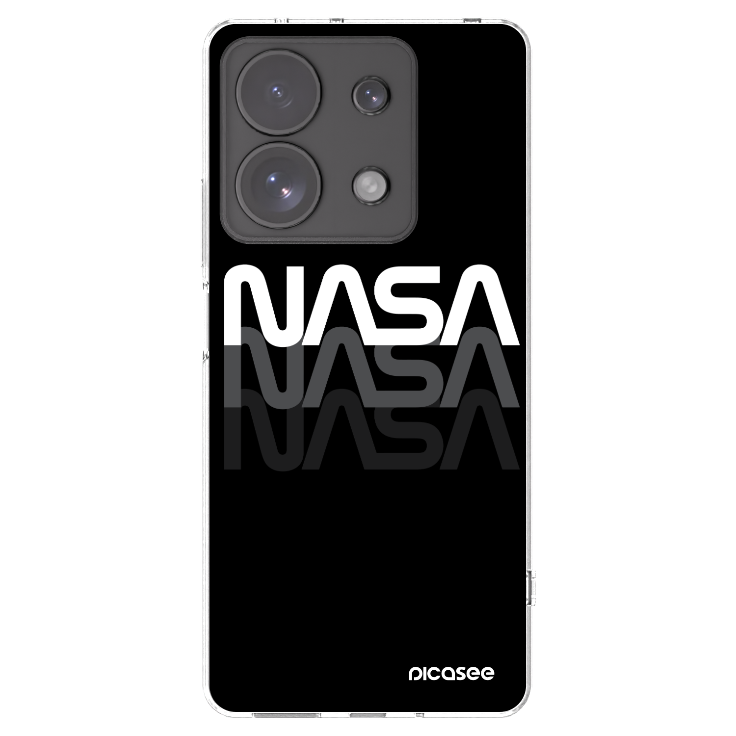 Picasee silikonska prozirna maskica za Xiaomi Redmi Note 13 Pro 4G - NASA Triple