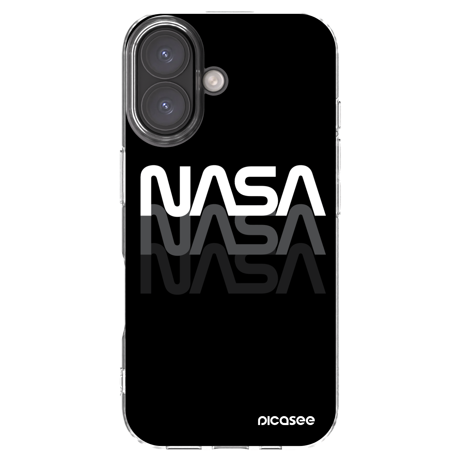 Picasee silikonska prozirna maskica za Apple iPhone 16 - NASA Triple