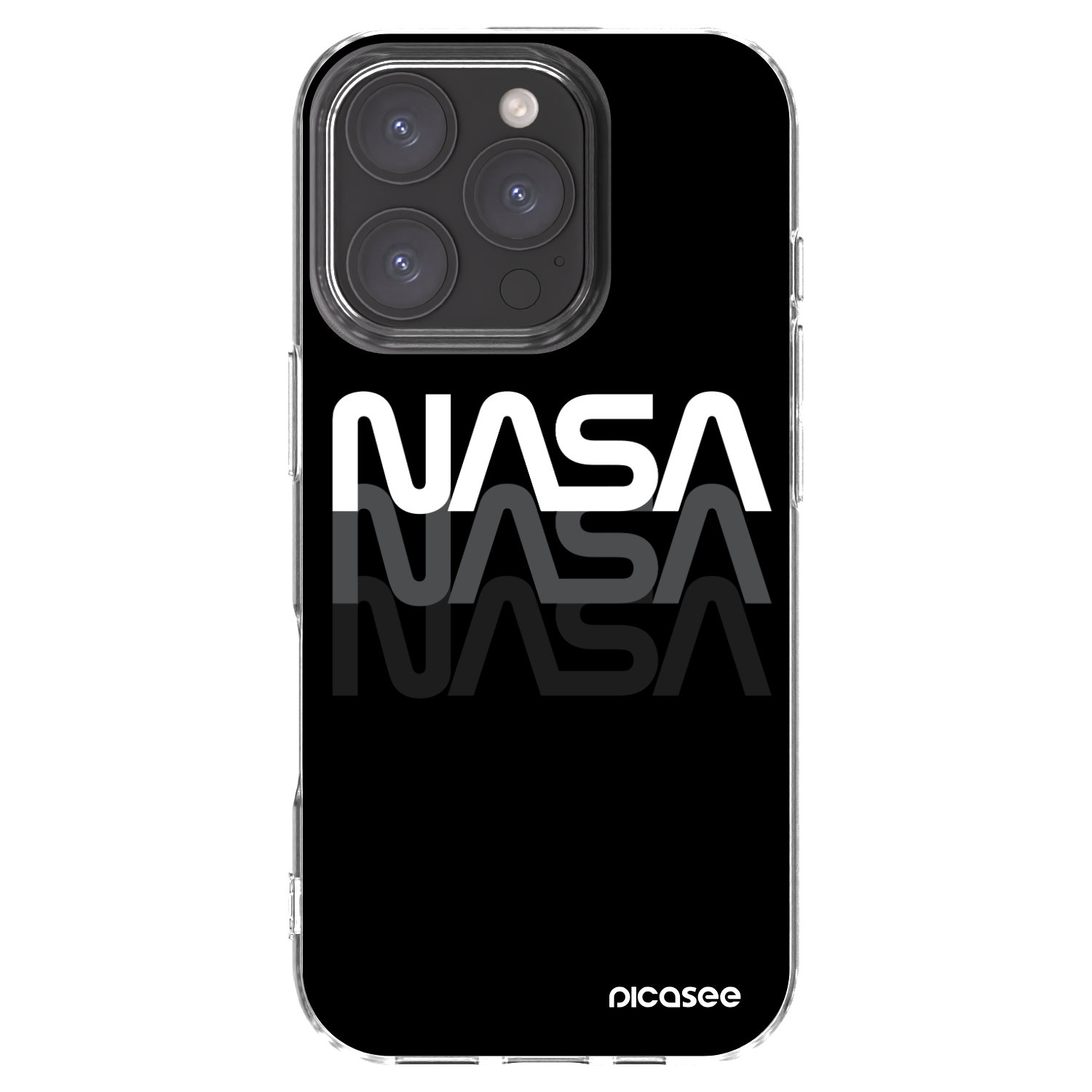 Picasee silikonska prozirna maskica za Apple iPhone 16 Pro - NASA Triple