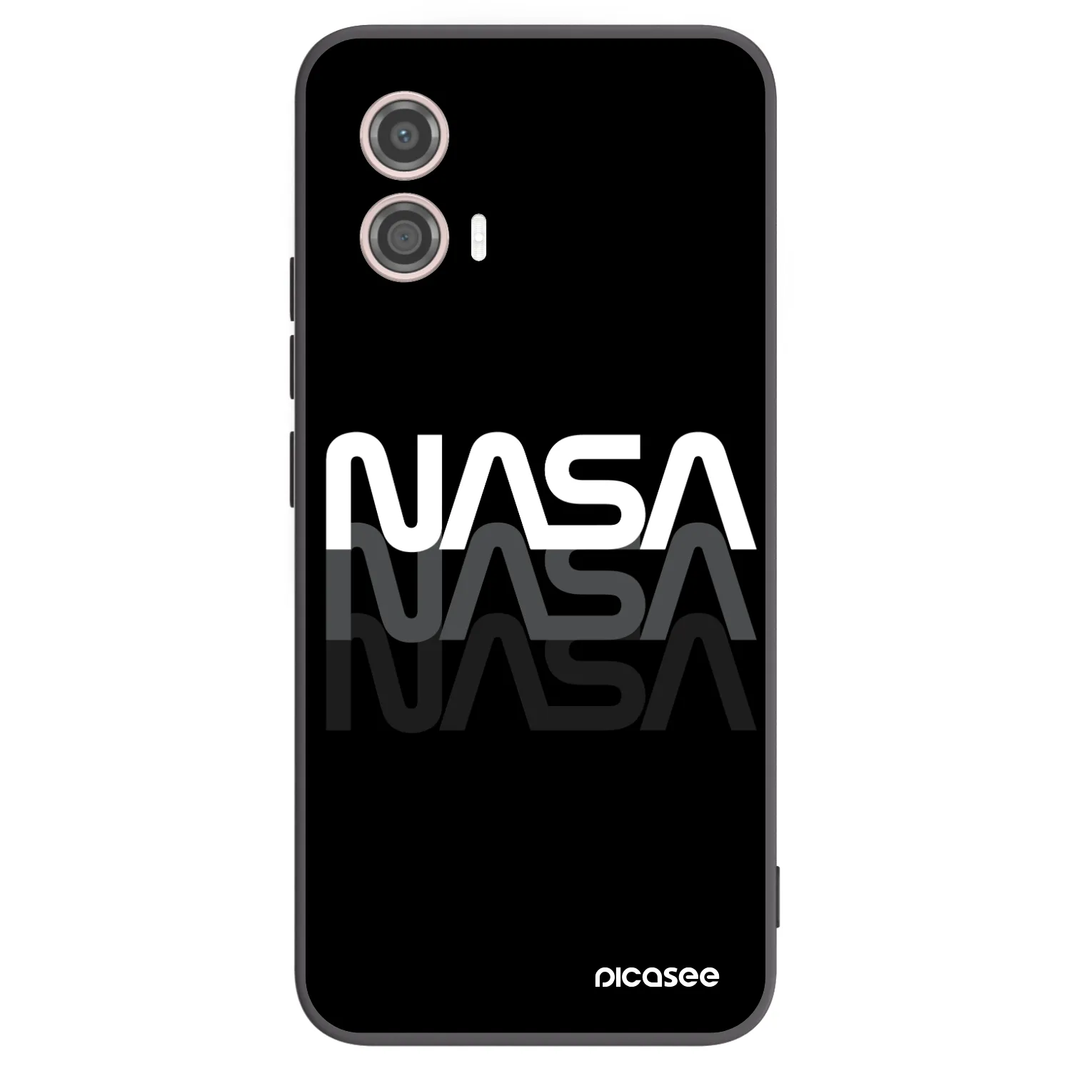 Picasee crna silikonska maskica za Motorola Moto G53 5G - NASA Triple