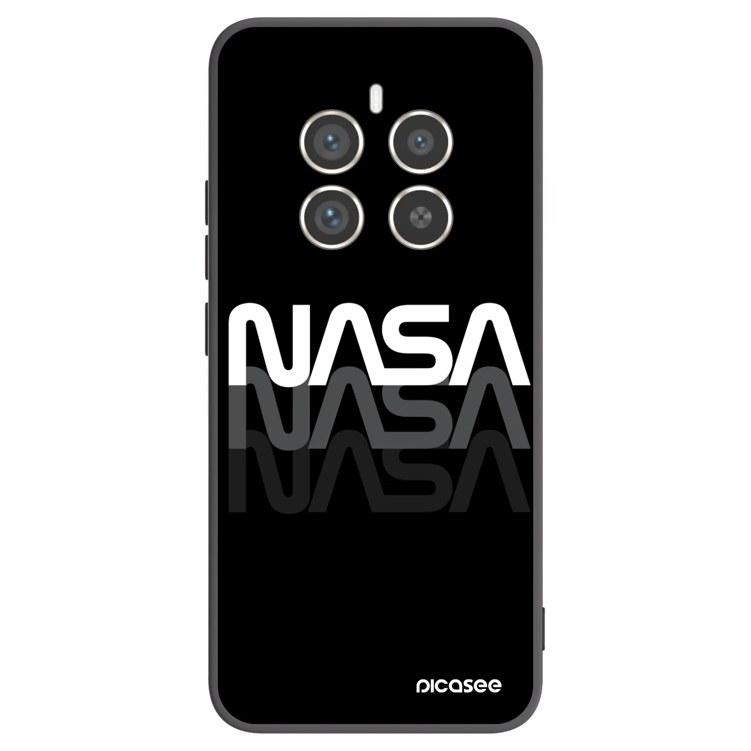 Picasee crna silikonska maskica za Realme 12 Pro 5G - NASA Triple