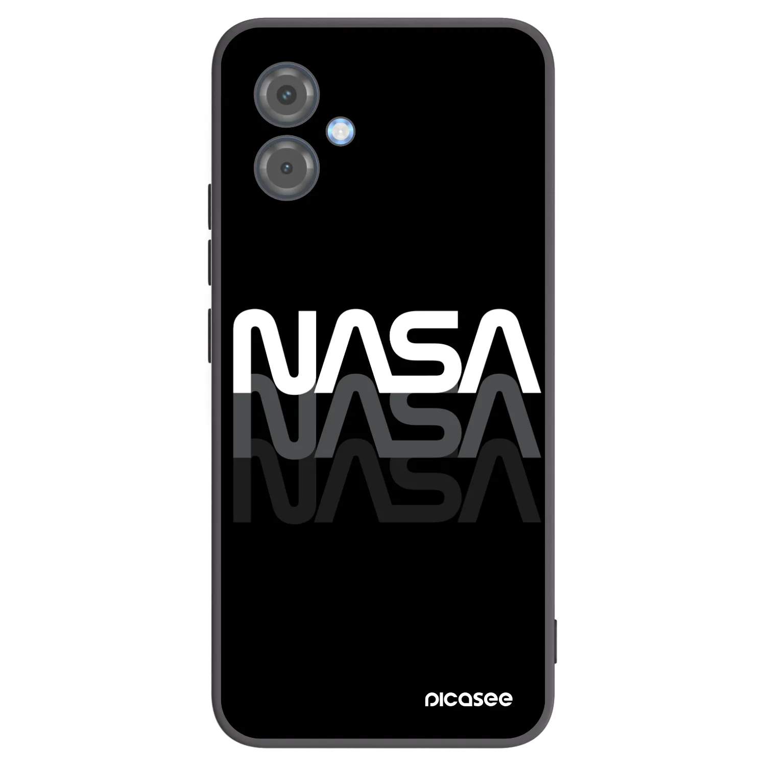 Picasee crna silikonska maskica za Motorola Moto G14 - NASA Triple