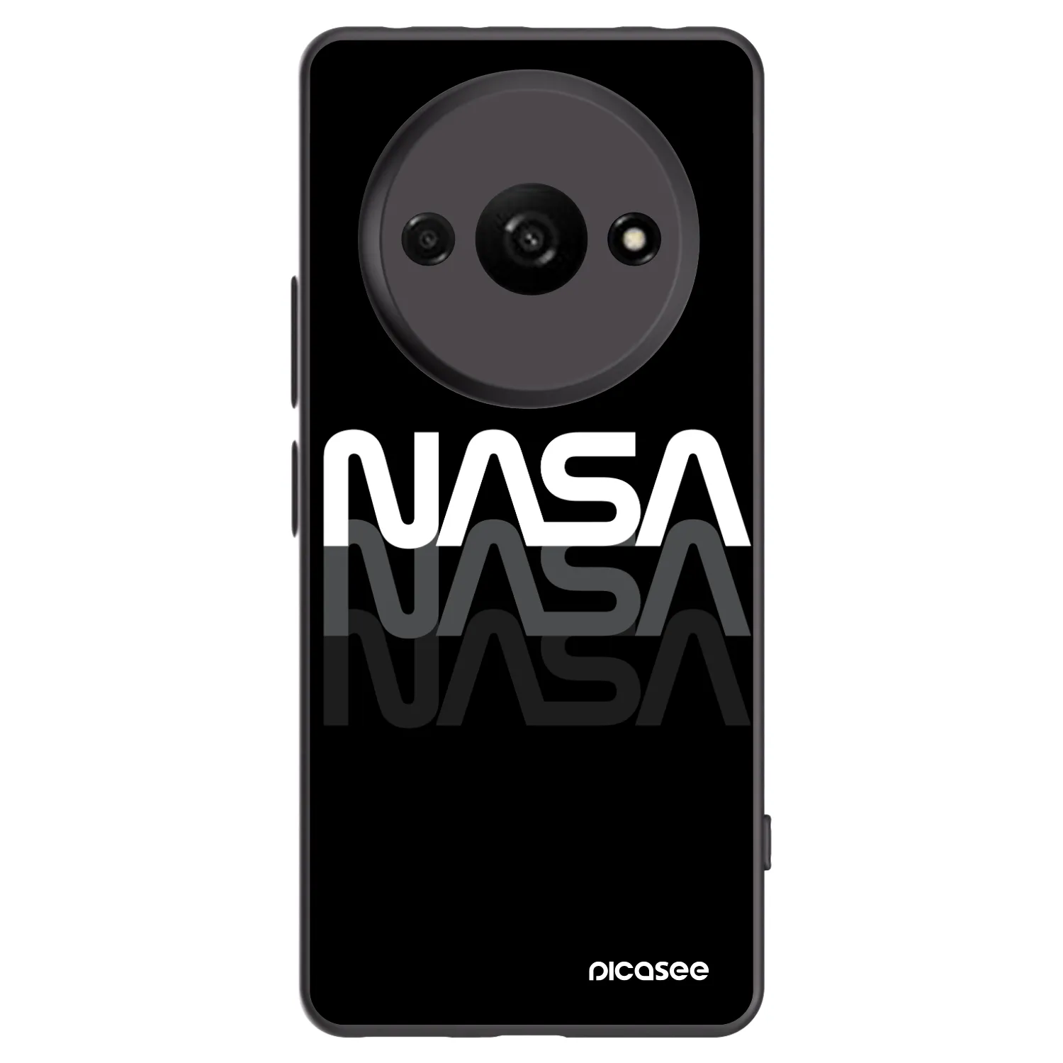 Picasee crna silikonska maskica za Xiaomi Redmi A3 - NASA Triple