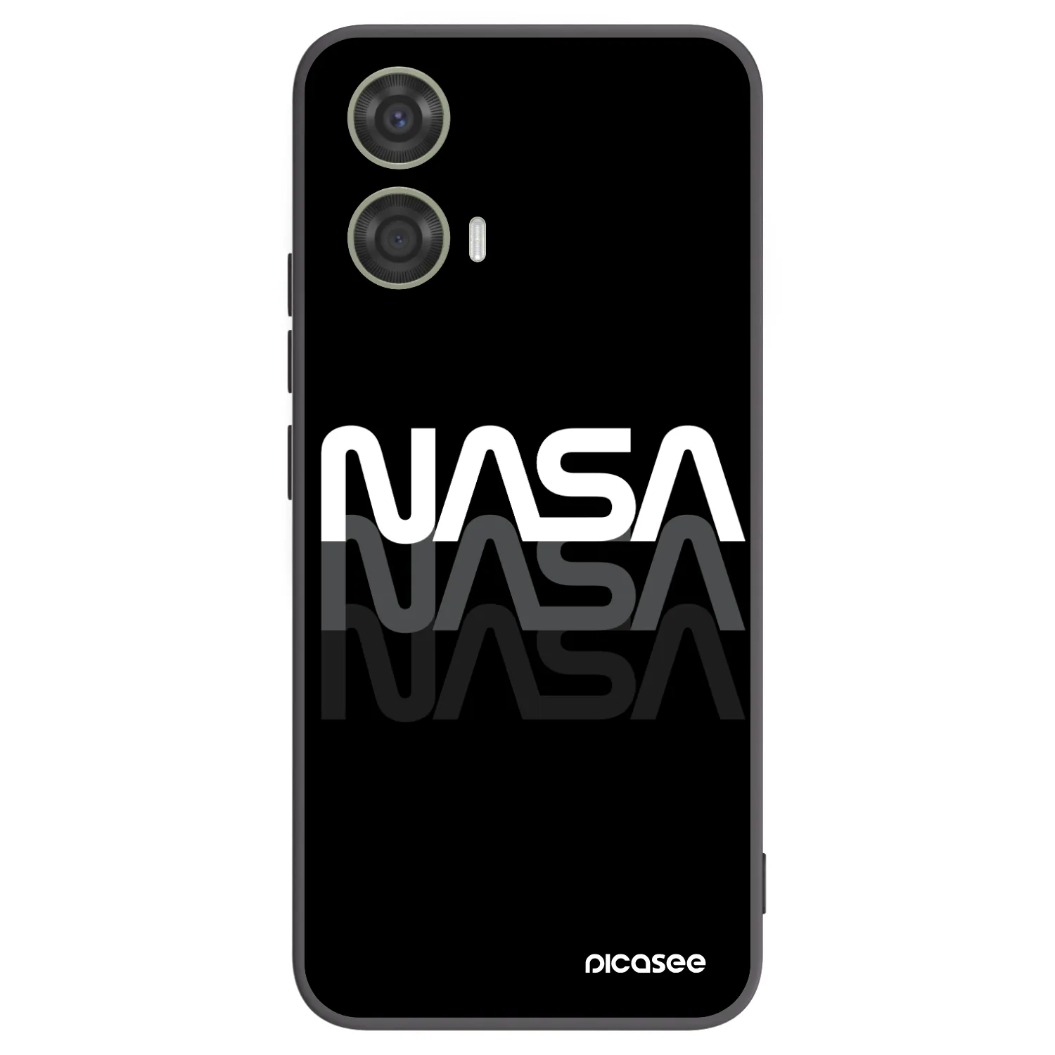 Picasee crna silikonska maskica za Motorola Moto G24 - NASA Triple