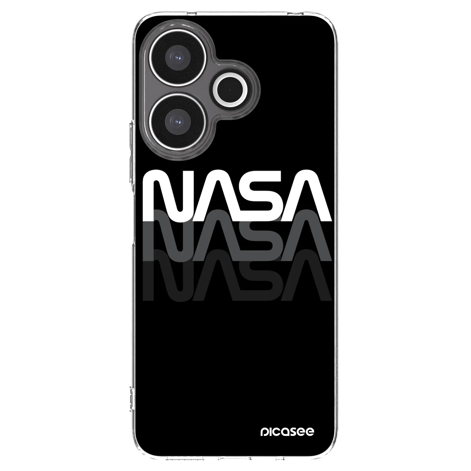 Picasee silikonska prozirna maskica za Xiaomi Redmi 13 4G - NASA Triple