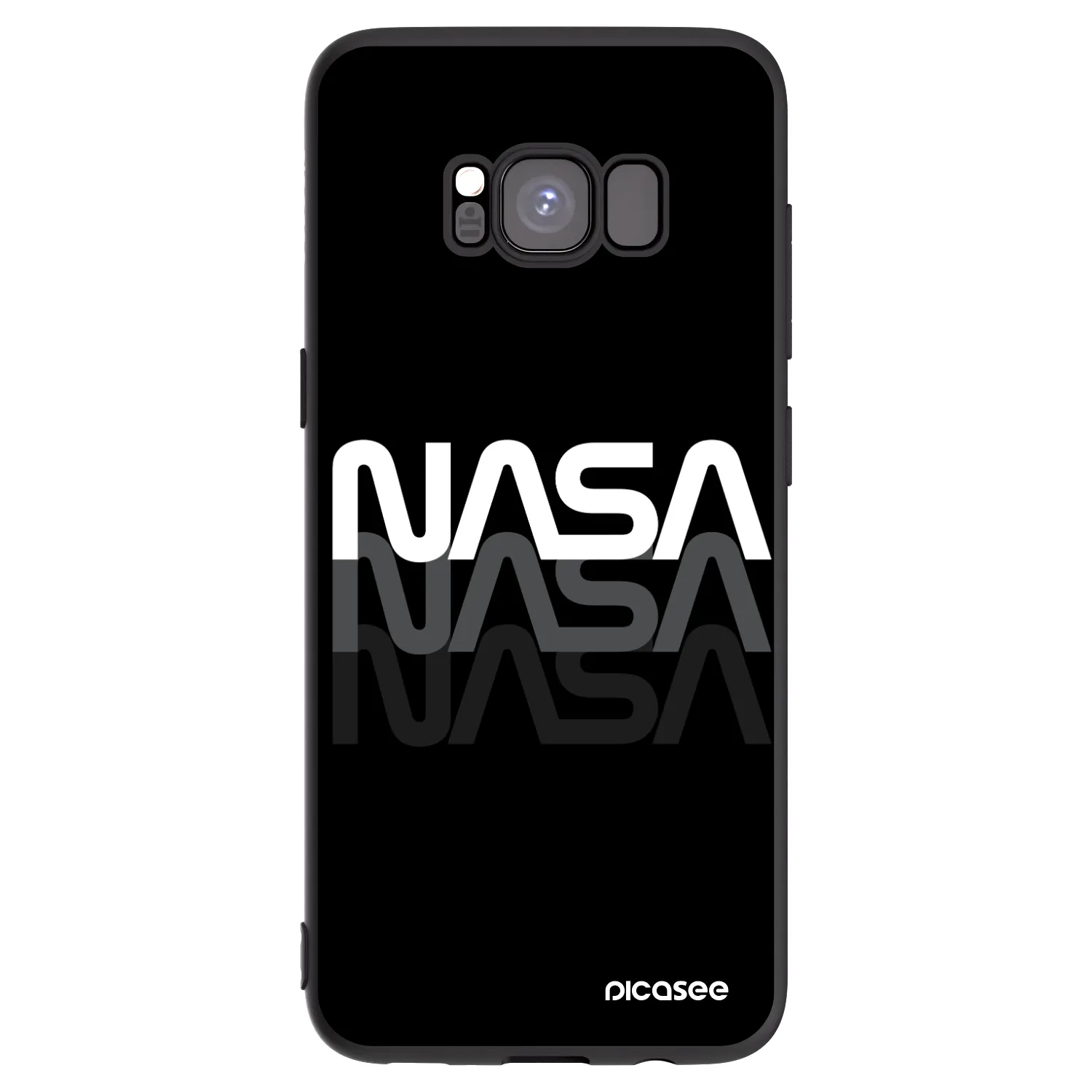 Picasee crna silikonska maskica za Samsung Galaxy S8 G950F - NASA Triple