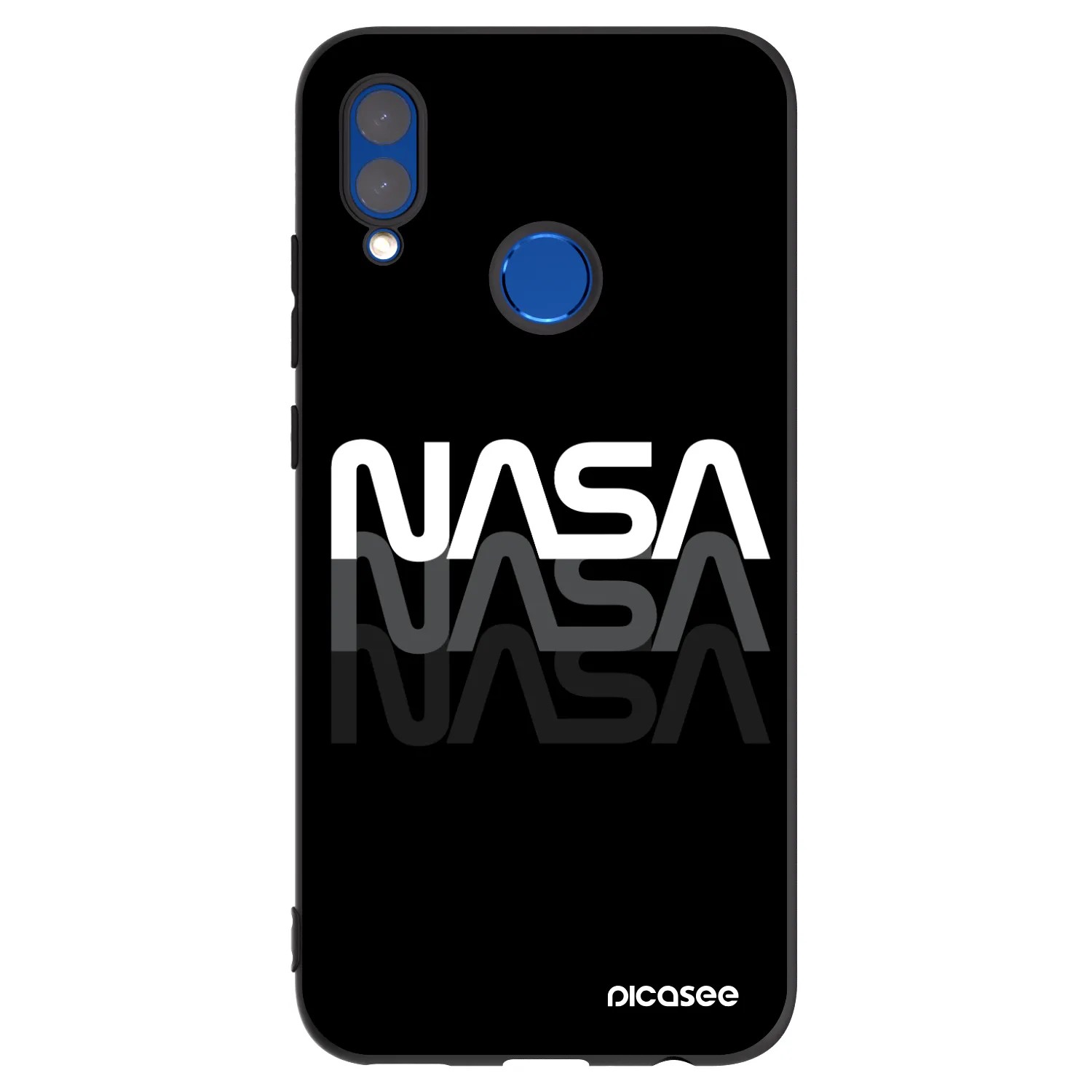 Picasee crna silikonska maskica za Honor 10 Lite - NASA Triple