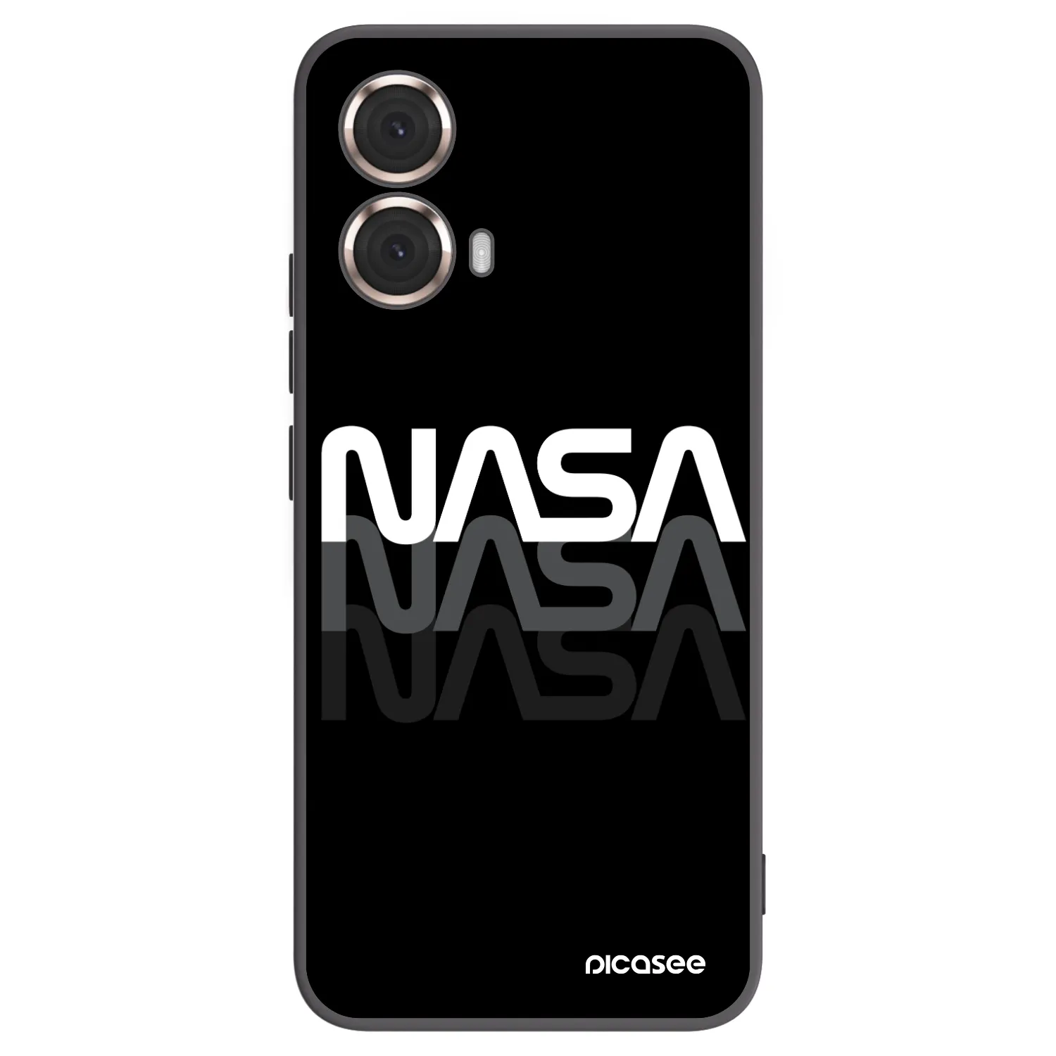 Picasee crna silikonska maskica za Motorola Moto G85 - NASA Triple