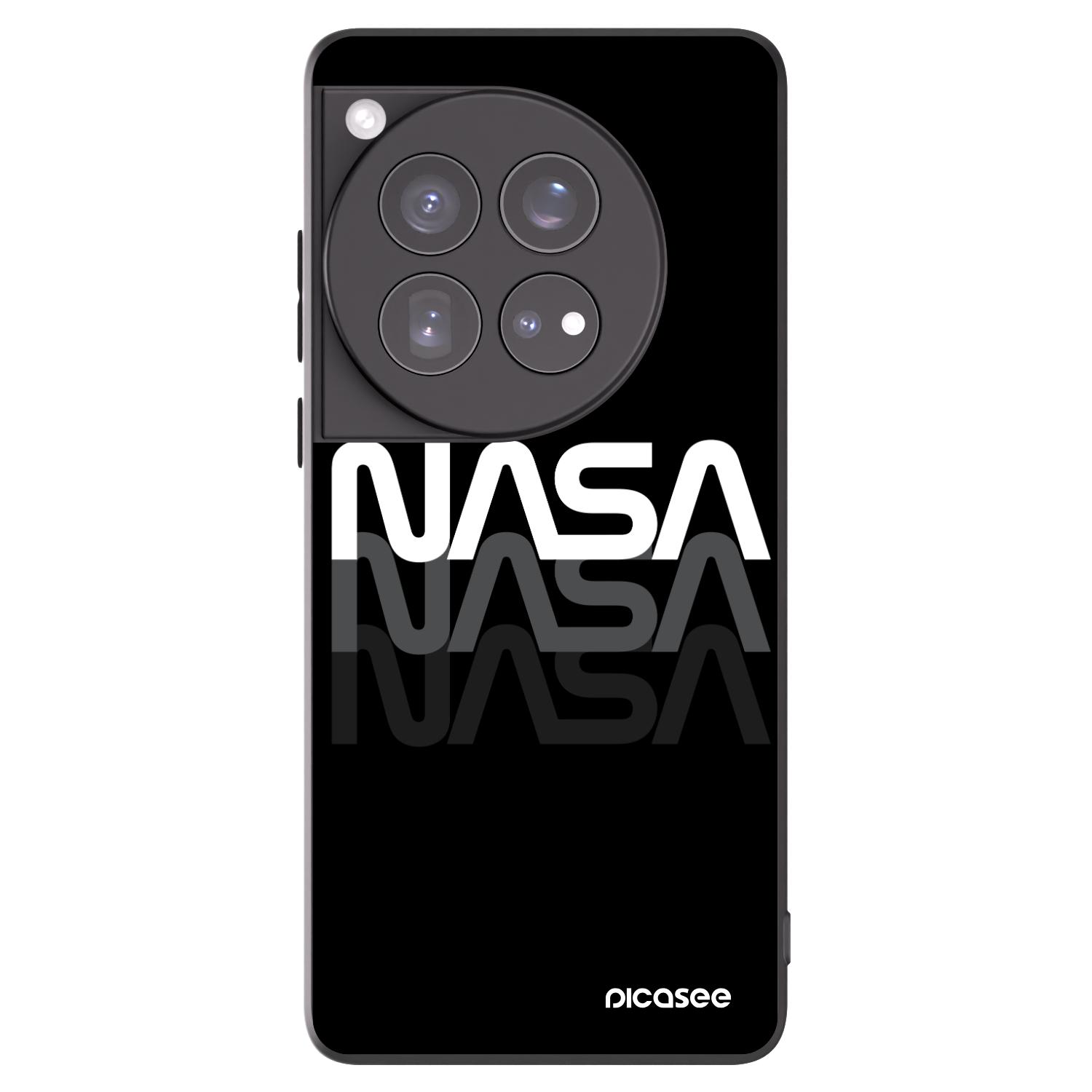 Picasee crna silikonska maskica za OnePlus 12 5G - NASA Triple
