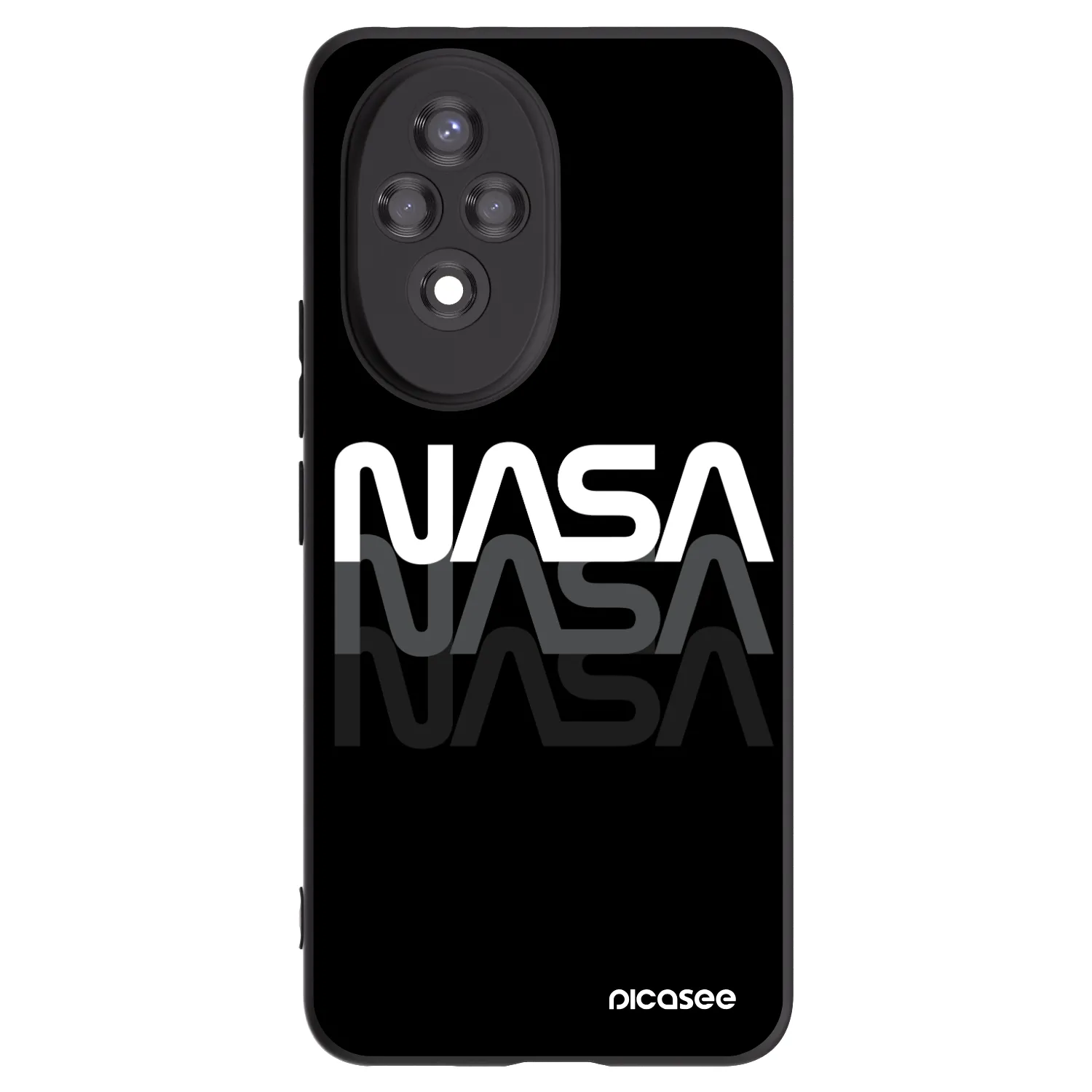 Picasee crna silikonska maskica za Honor 200 Pro 5G - NASA Triple