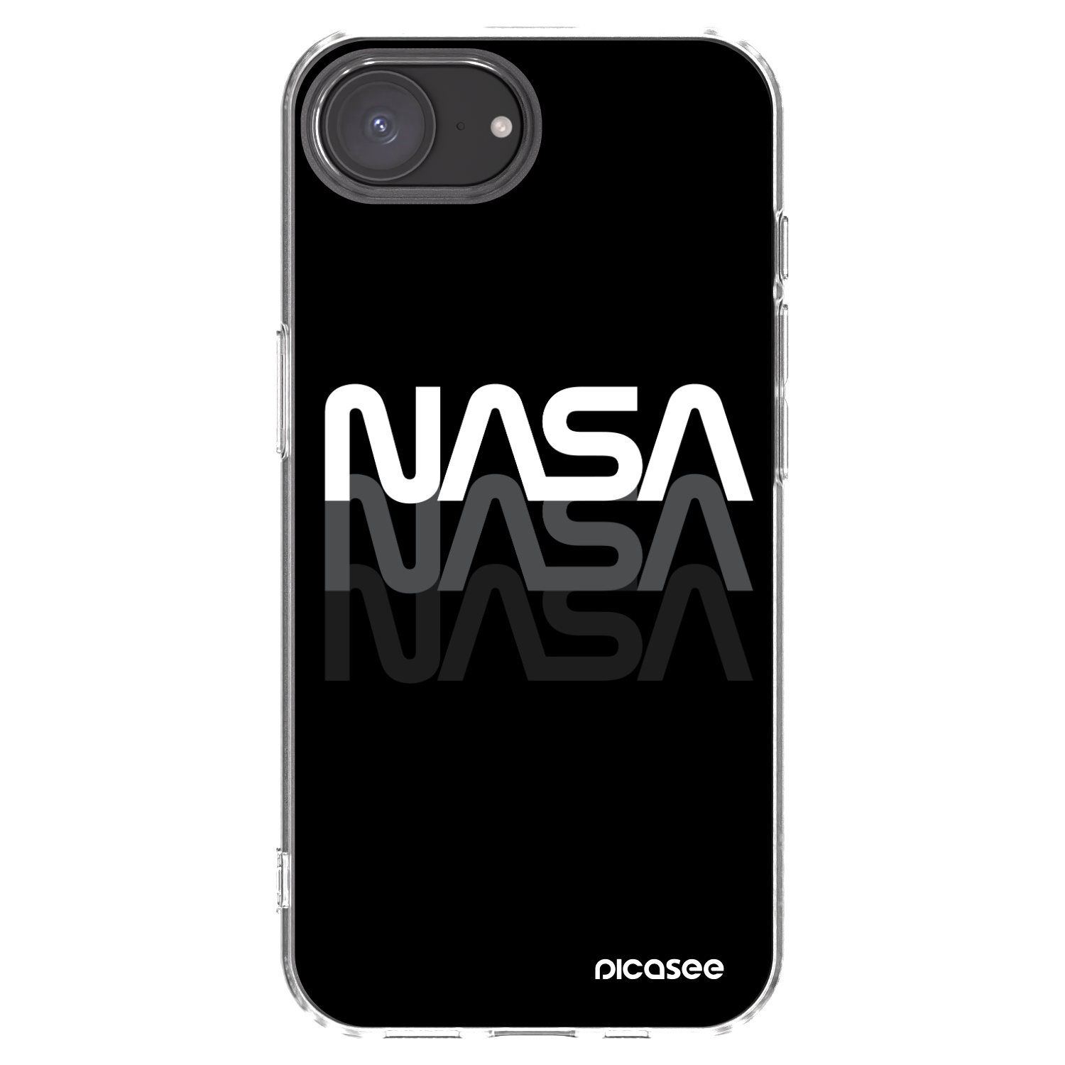 Picasee silikonska prozirna maskica za Apple iPhone 16e - NASA Triple