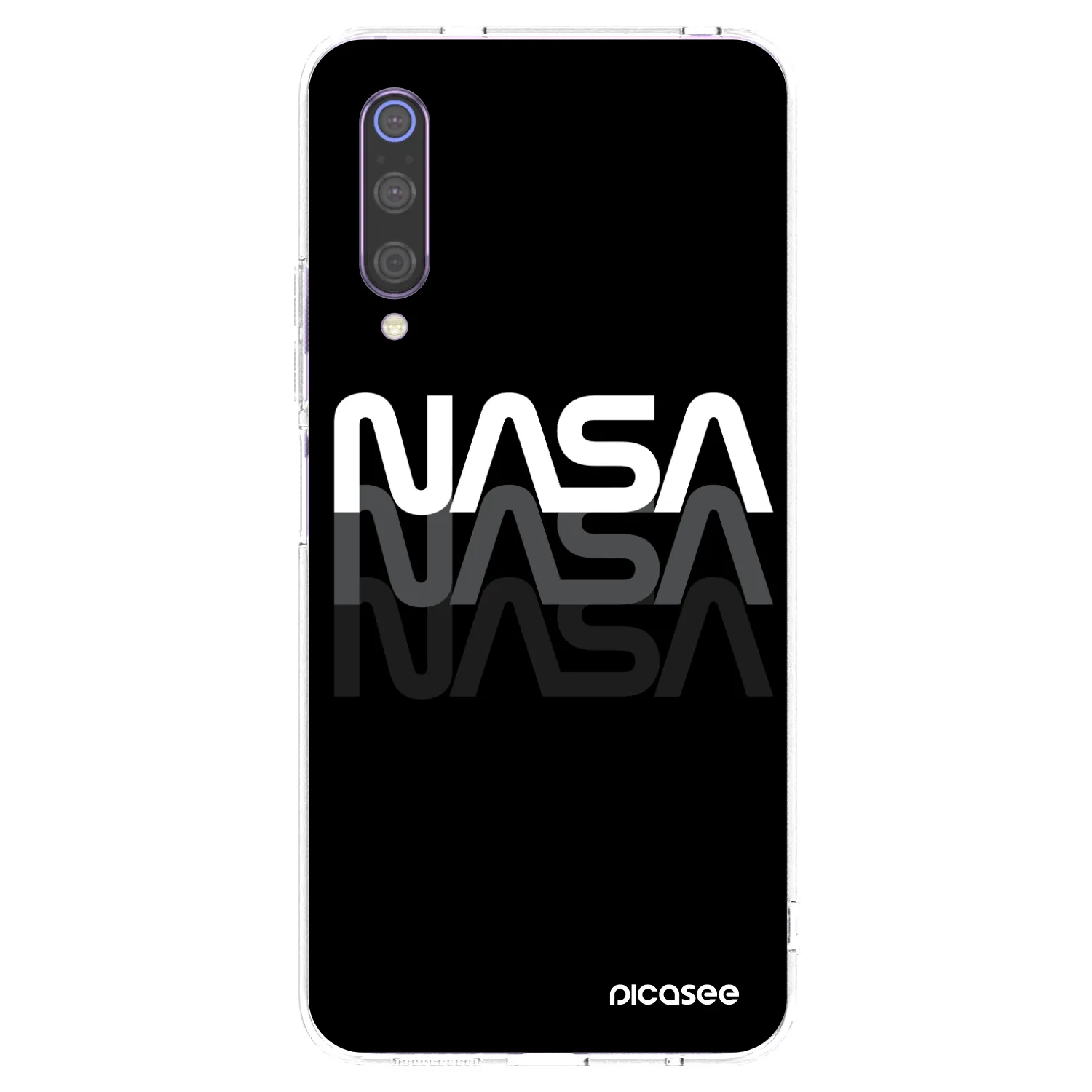 Picasee silikonska prozirna maskica za Xiaomi Mi 9 - NASA Triple