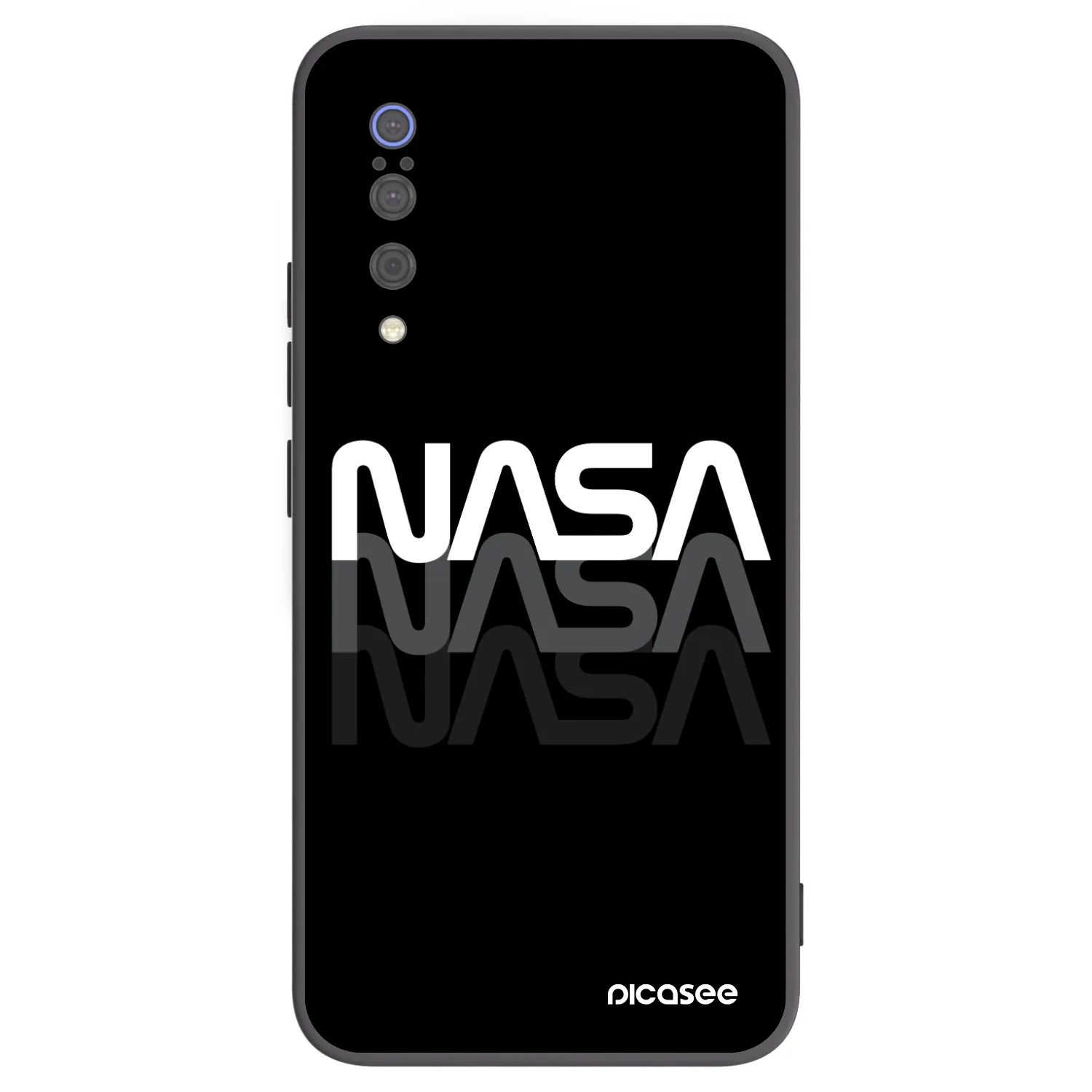 Picasee crna silikonska maskica za Xiaomi Mi 9 - NASA Triple