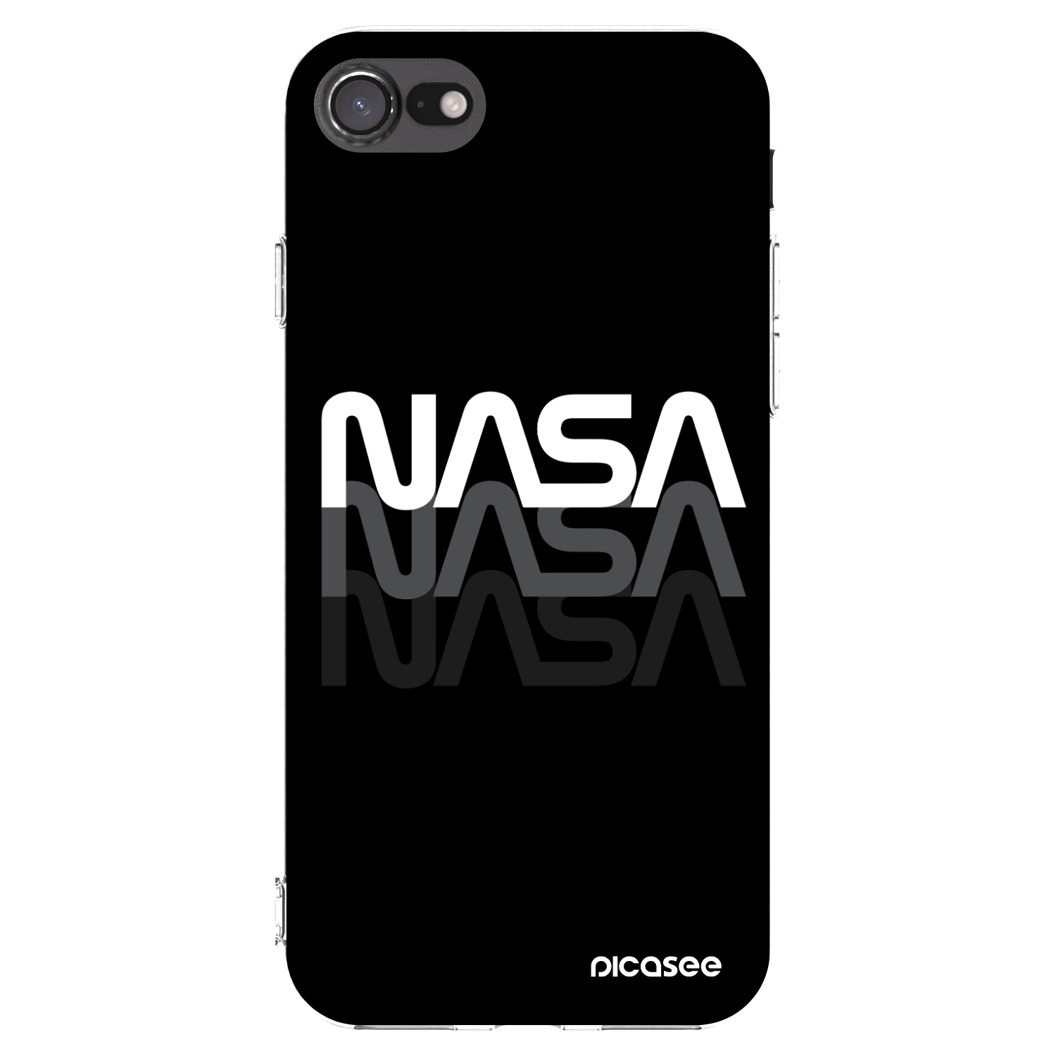 Picasee silikonska prozirna maskica za Apple iPhone 7 - NASA Triple