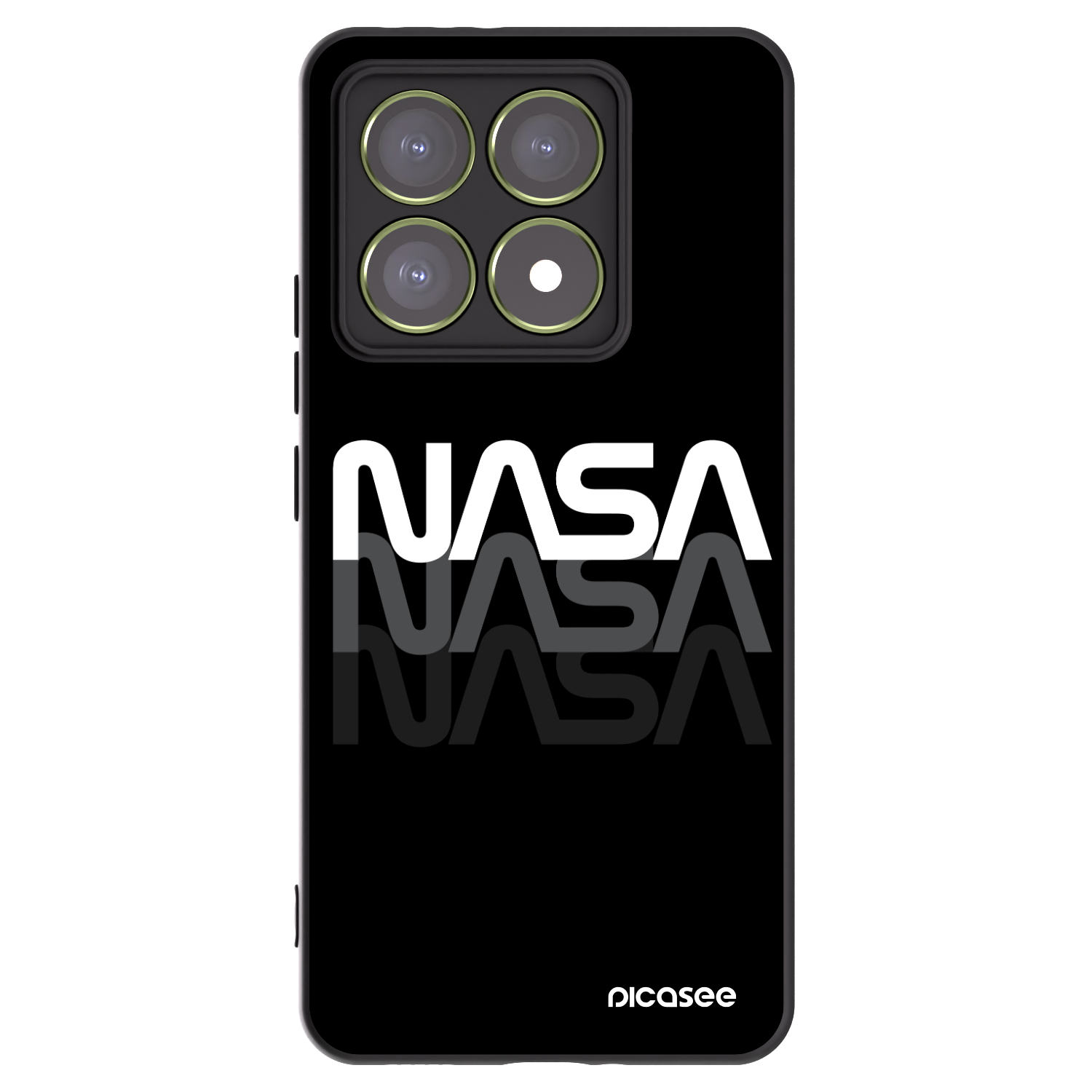 Picasee crna silikonska maskica za Xiaomi 14T - NASA Triple