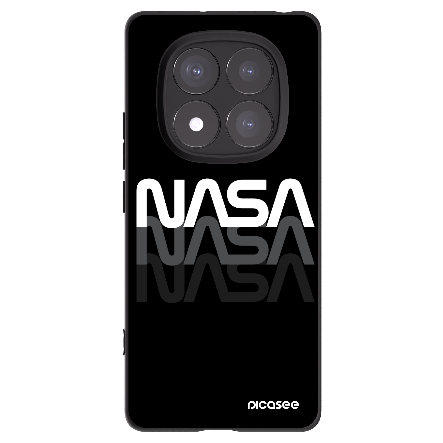 Picasee crna silikonska maskica za Xiaomi Redmi Note 14 Pro 5G - NASA Triple