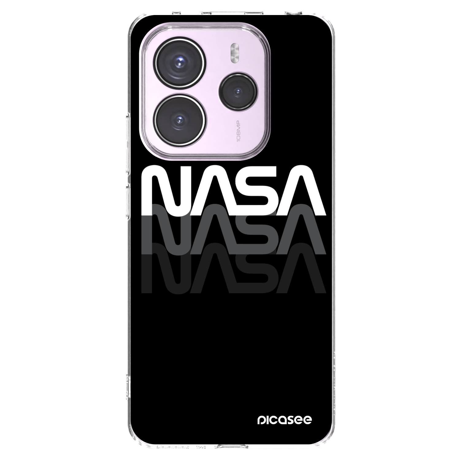 Picasee silikonska prozirna maskica za Xiaomi Redmi Note 14 5G - NASA Triple