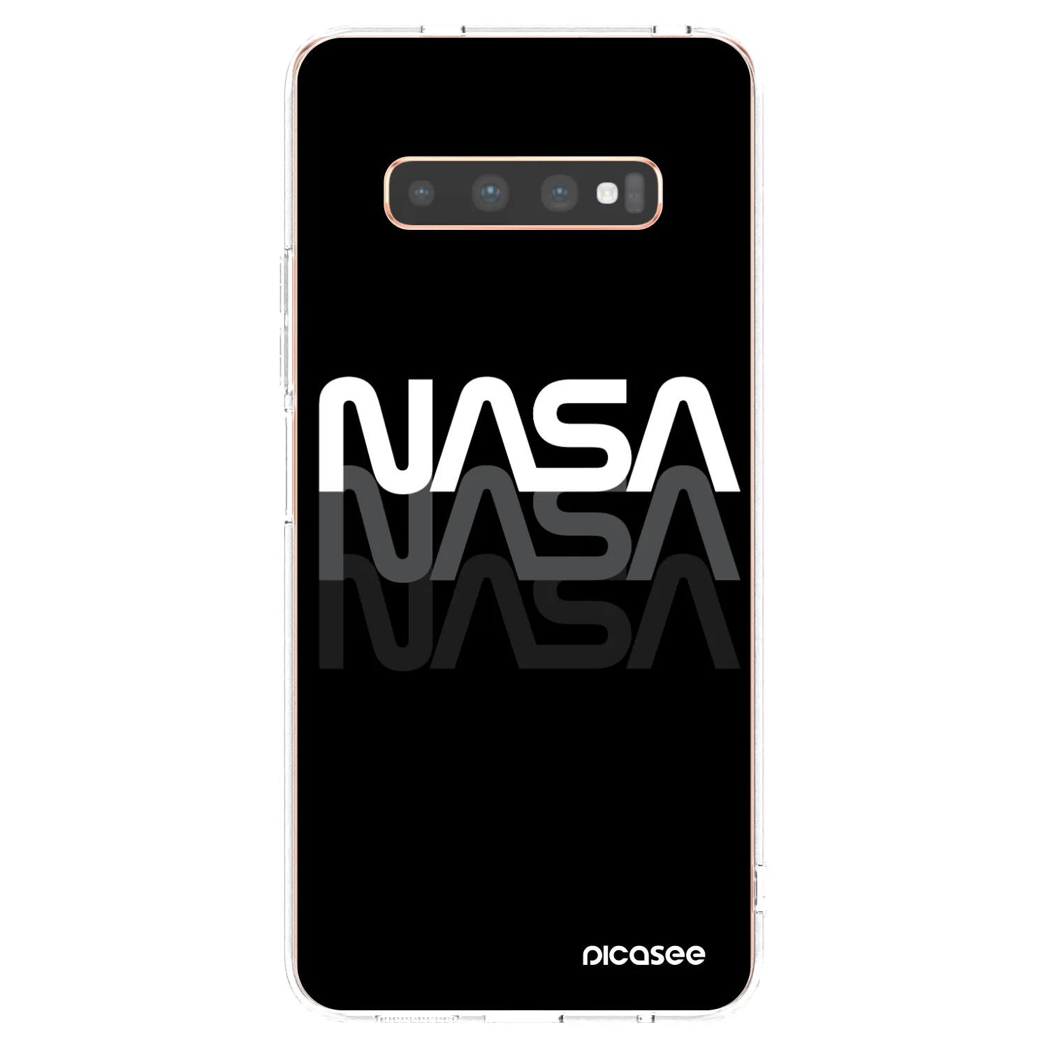 Picasee silikonska prozirna maskica za Samsung Galaxy S10 Plus G975 - NASA Triple