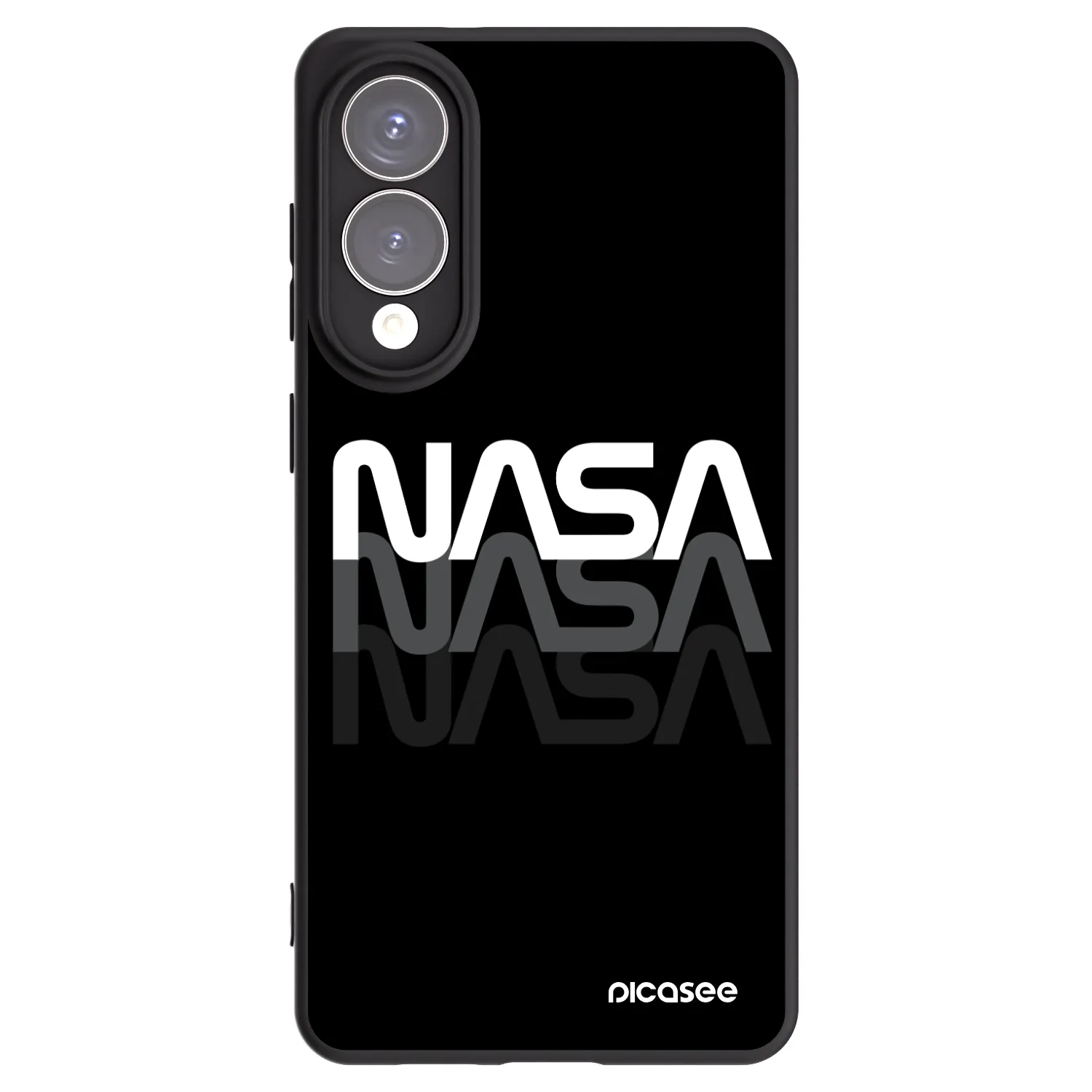Picasee crna silikonska maskica za Samsung Galaxy S25 Edge 5G - NASA Triple