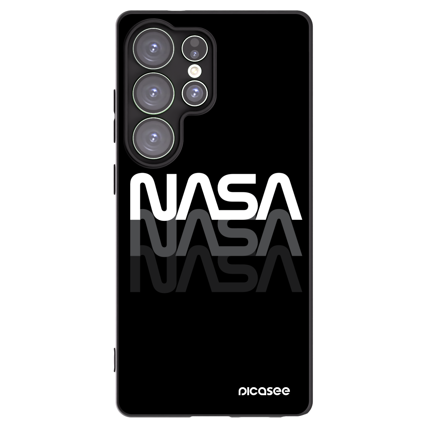Picasee crna silikonska maskica za Samsung Galaxy S25 Ultra 5G - NASA Triple