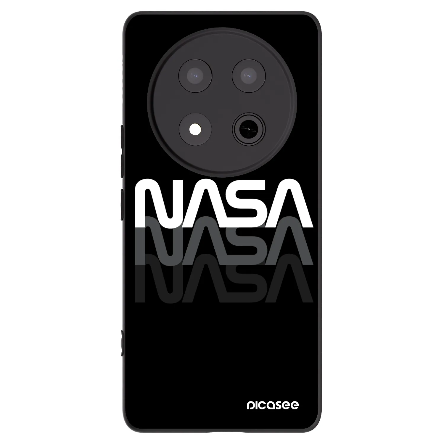 Picasee crna silikonska maskica za Honor Magic7 Lite 5G - NASA Triple