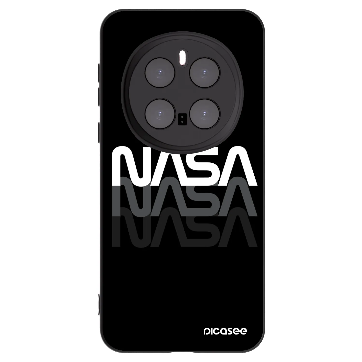 Picasee crna silikonska maskica za Honor Magic7 Pro 5G - NASA Triple