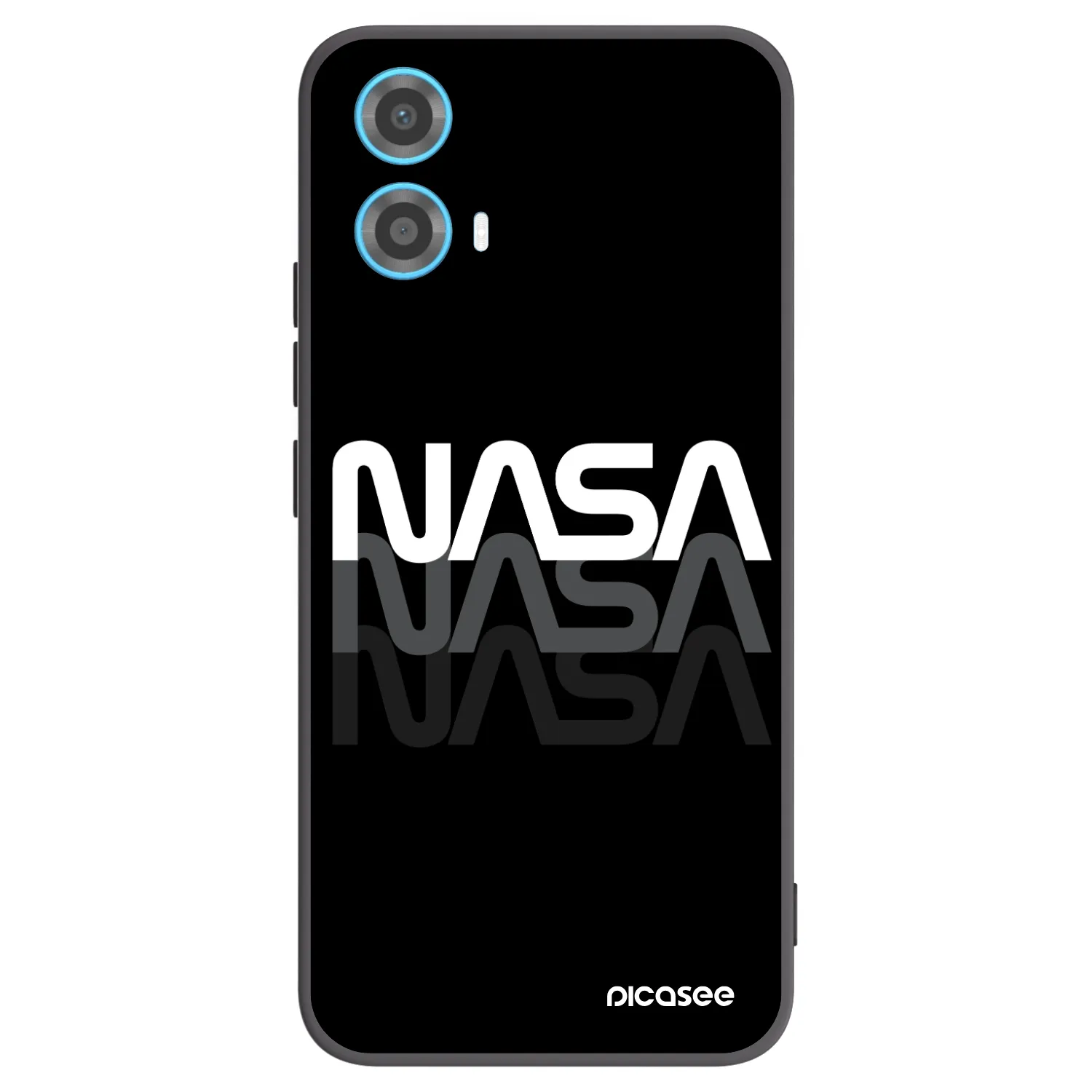 Picasee crna silikonska maskica za Motorola Moto G34 5G - NASA Triple