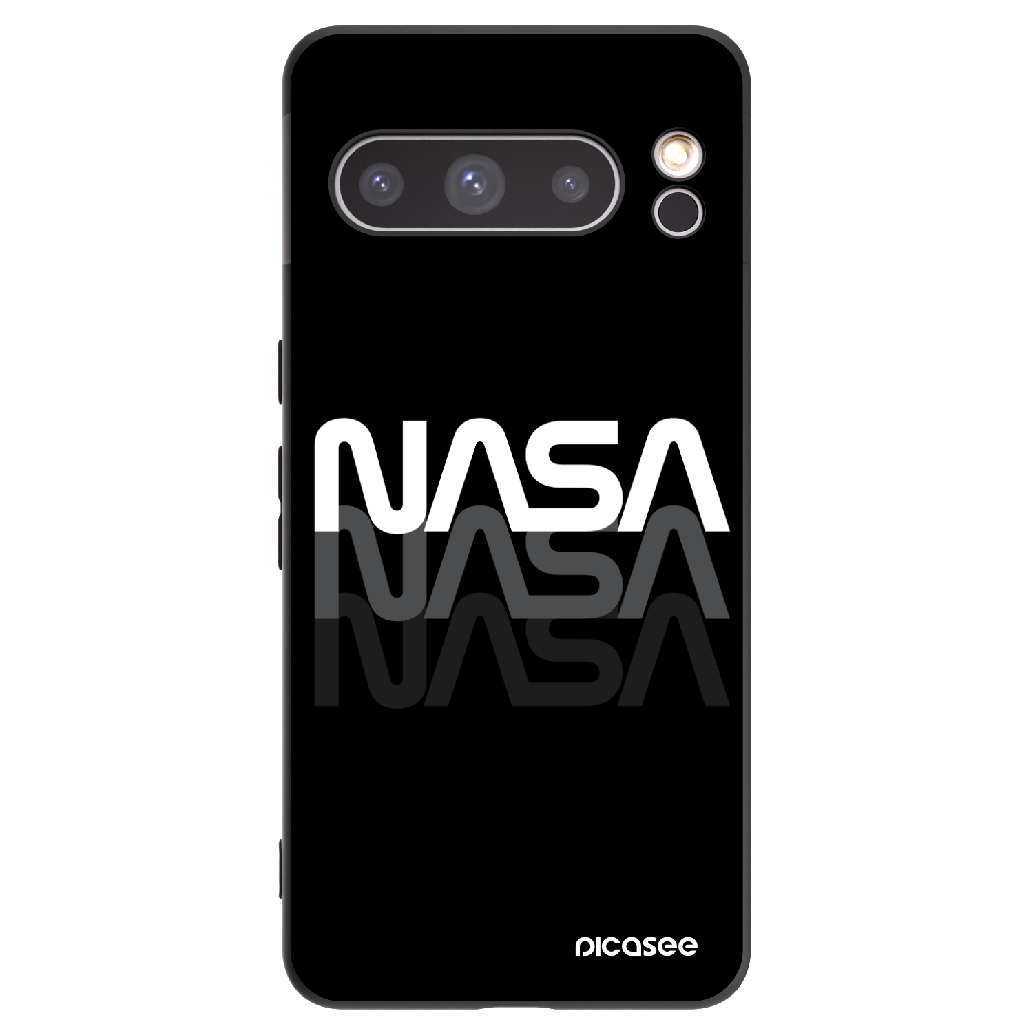 Picasee crna silikonska maskica za Google Pixel 8 Pro - NASA Triple