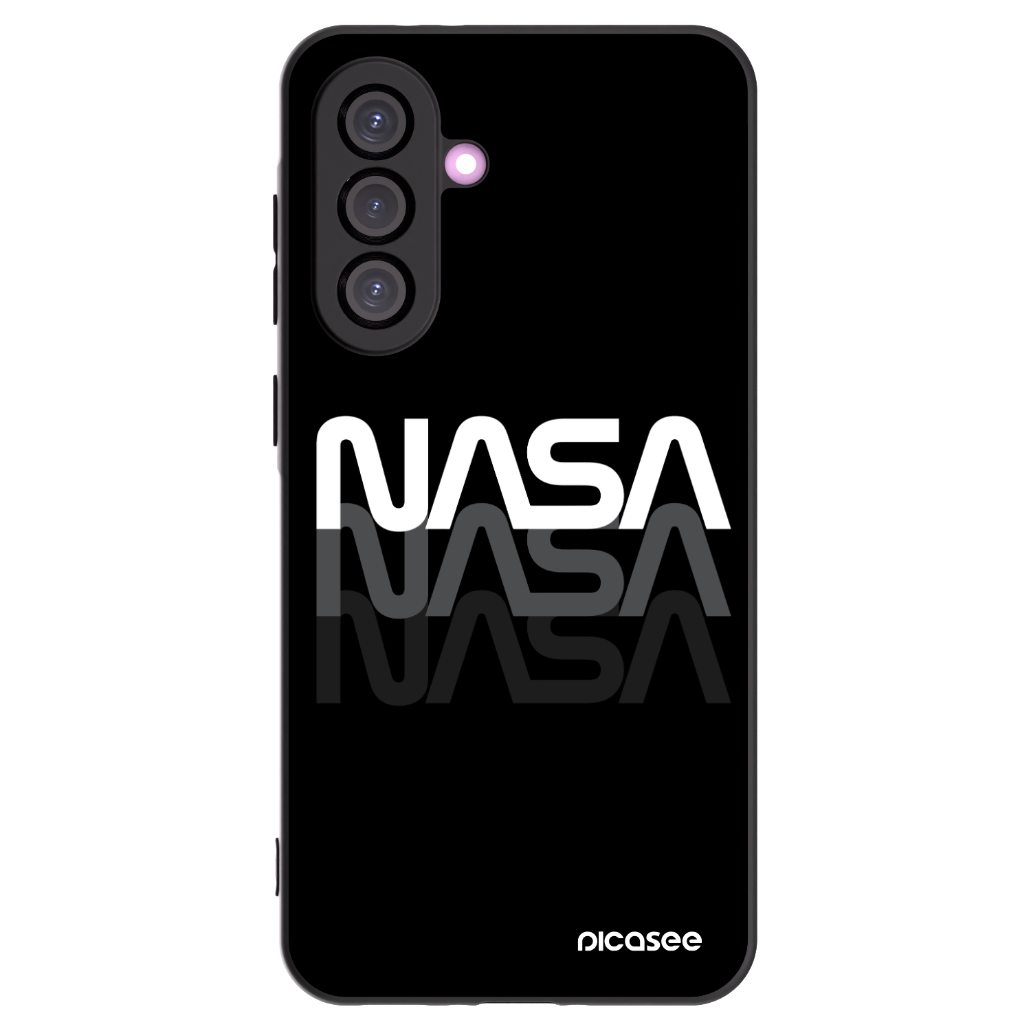 Picasee crna silikonska maskica za Samsung Galaxy A36 5G - NASA Triple