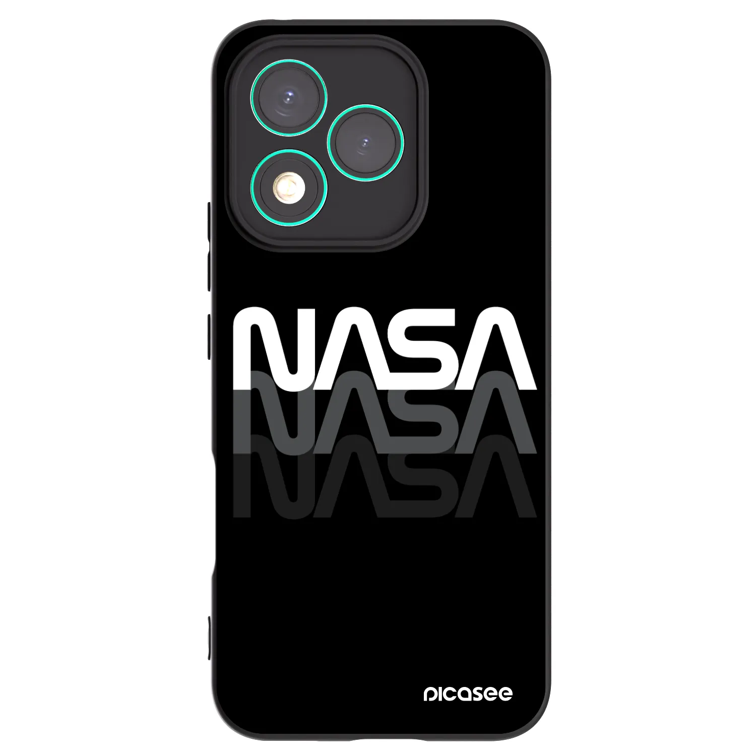 Picasee crna silikonska maskica za Honor 400 Lite 5G - NASA Triple