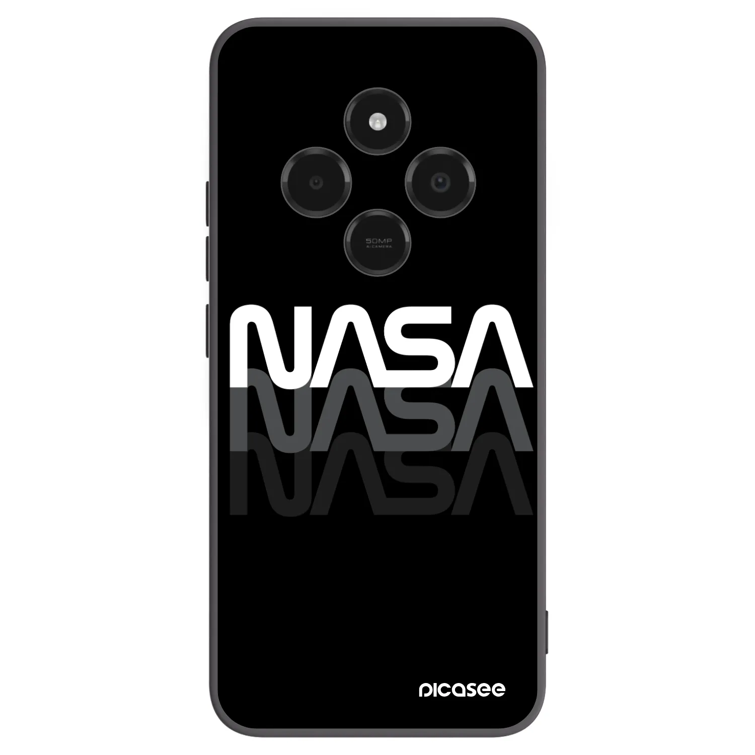 Picasee crna silikonska maskica za Xiaomi Poco C75 - NASA Triple