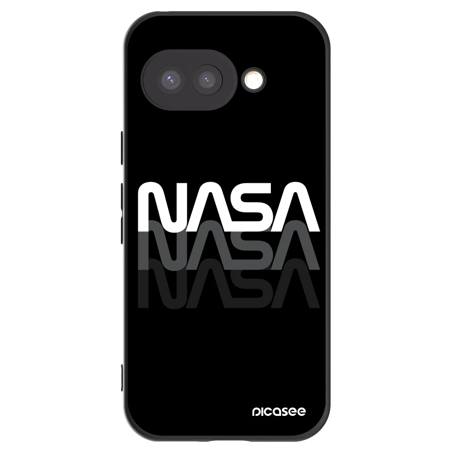 Picasee crna silikonska maskica za Google Pixel 9a - NASA Triple