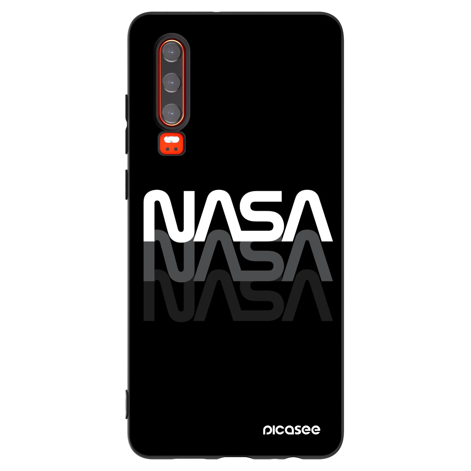 Picasee crna silikonska maskica za Huawei P30 - NASA Triple