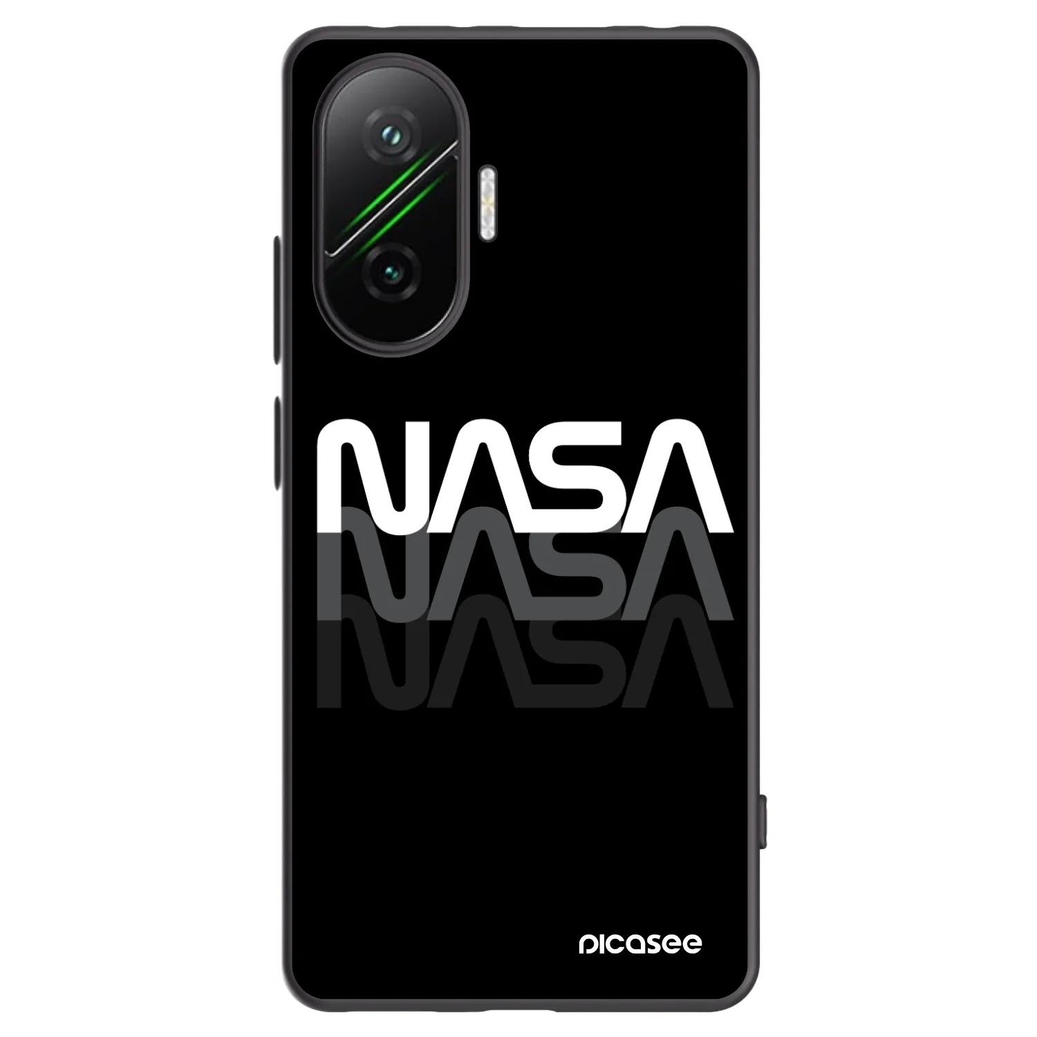 Picasee crna silikonska maskica za Xiaomi Poco F7 Pro 5G - NASA Triple