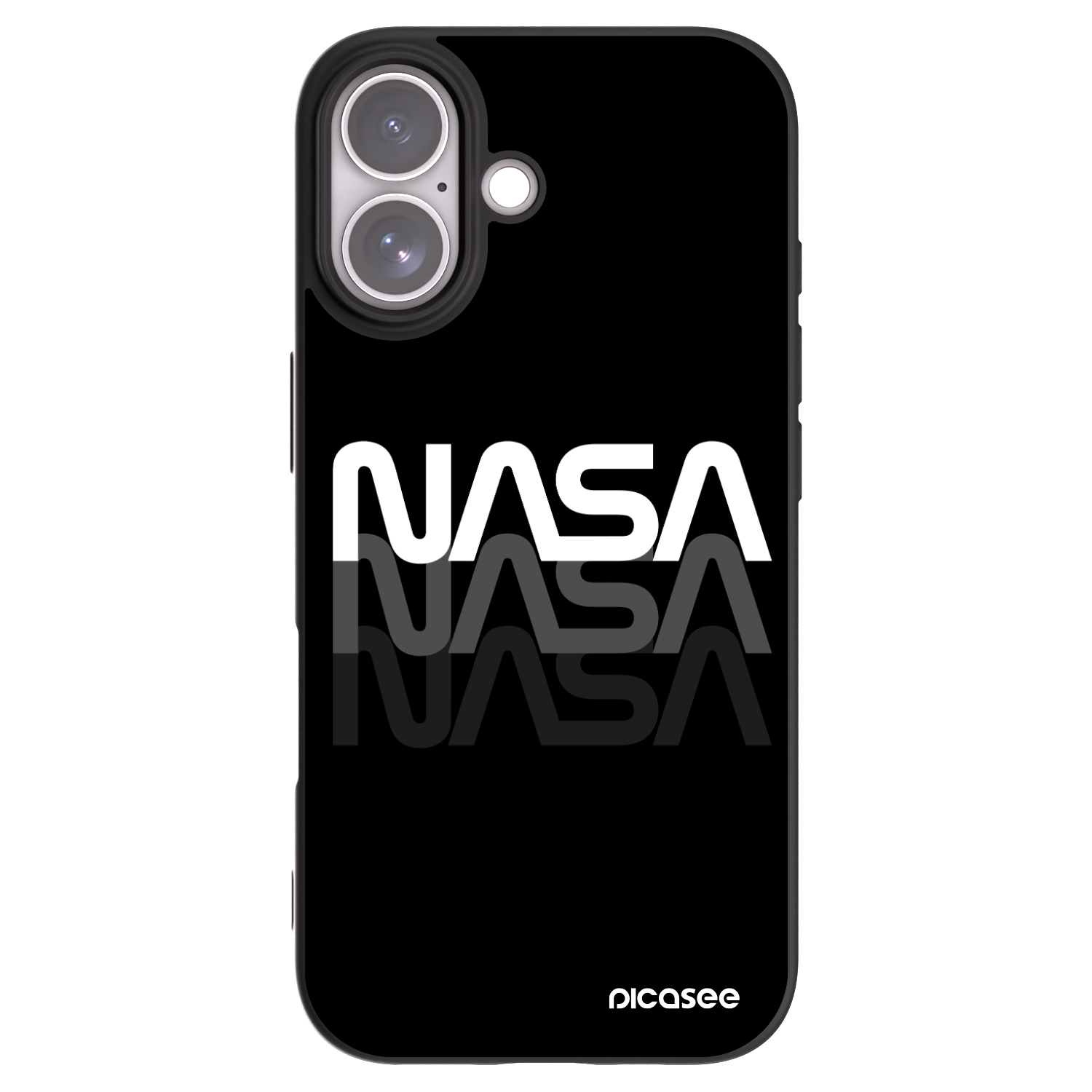 Picasee crna silikonska maskica za Apple iPhone 17 - NASA Triple